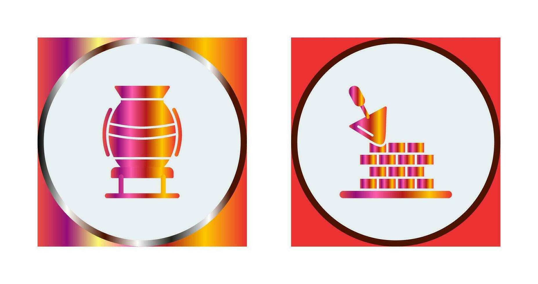 vase and brickwall Icon vector