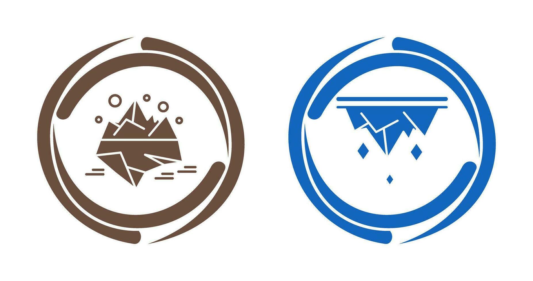 Iceberg and Icicle Icon vector