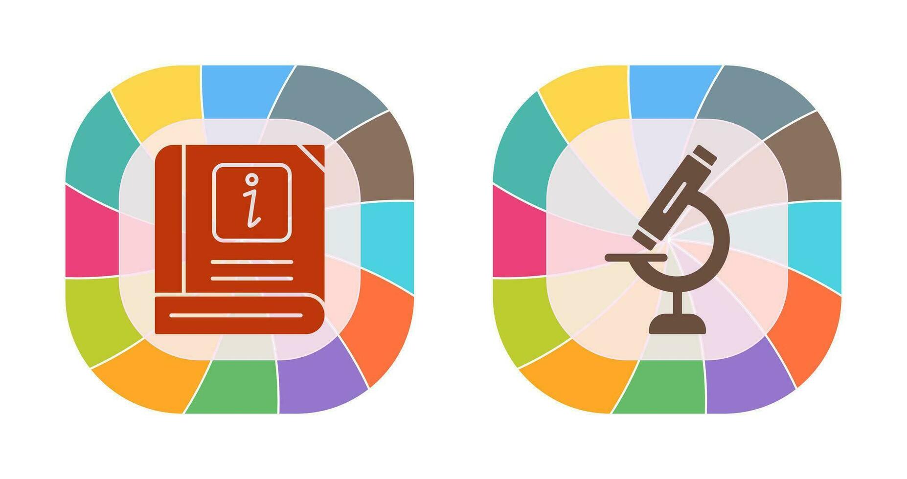 Information and Microscope Icon vector