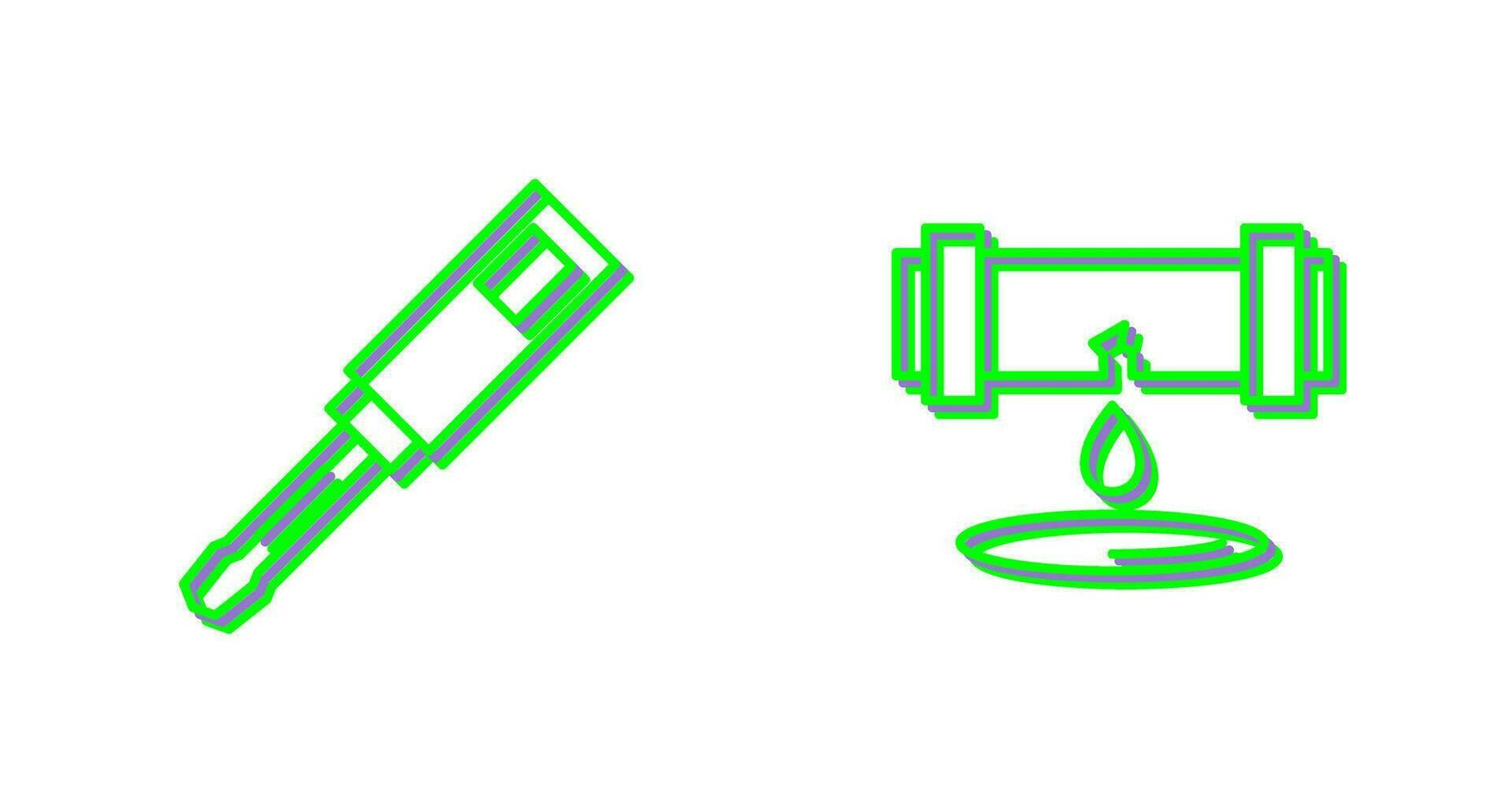 Screwdriver and Leak Icon vector