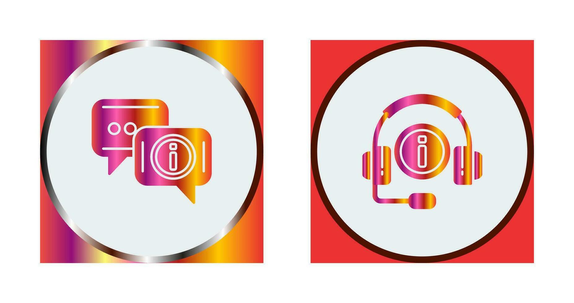 chat box and informatiion Icon vector