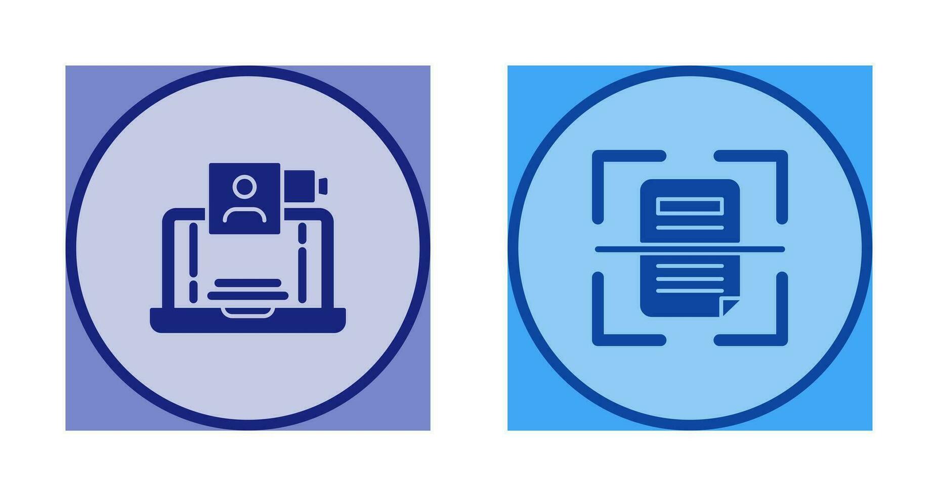 Video Call and Scan Icon vector