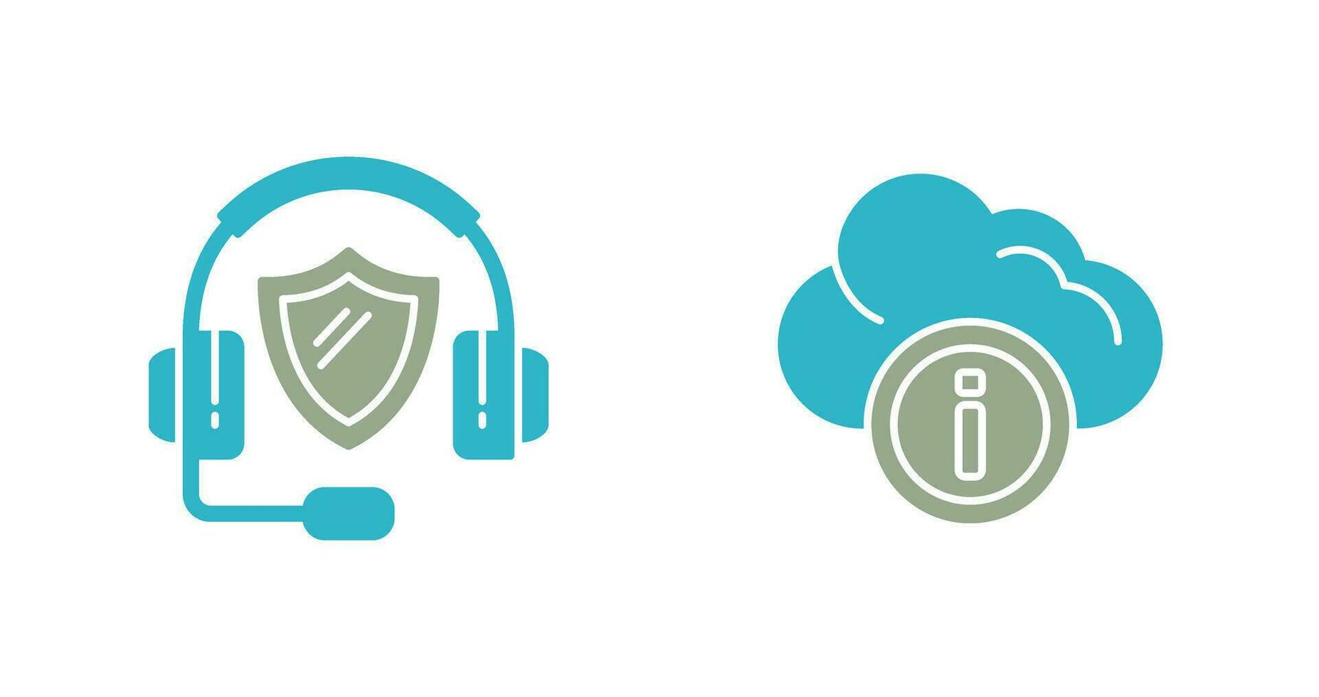 call center and cloud computing Icon vector