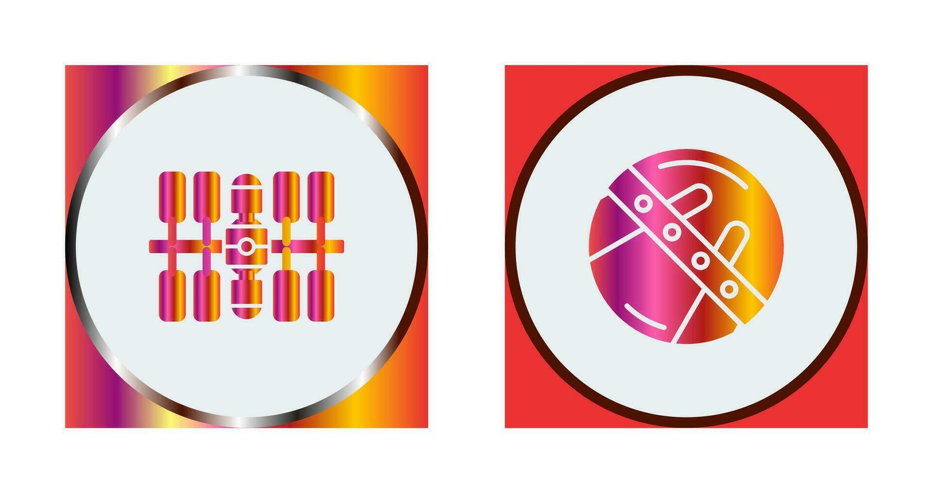 space station and sputnik Icon vector