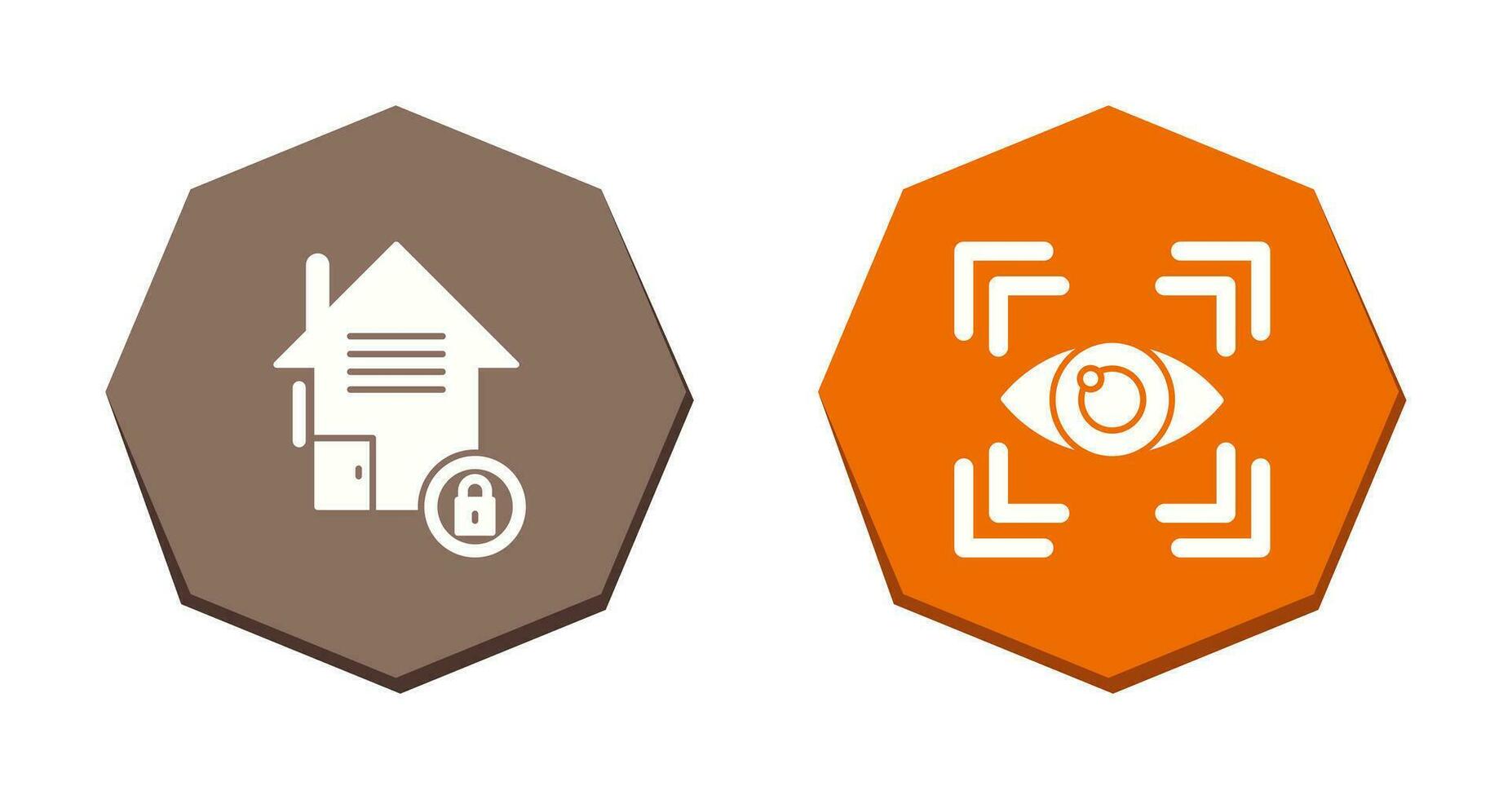 Real Estate and Eye Scan Icon vector