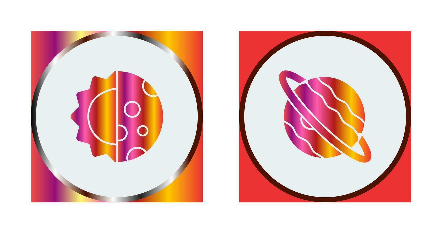 day and night and planet Icon vector