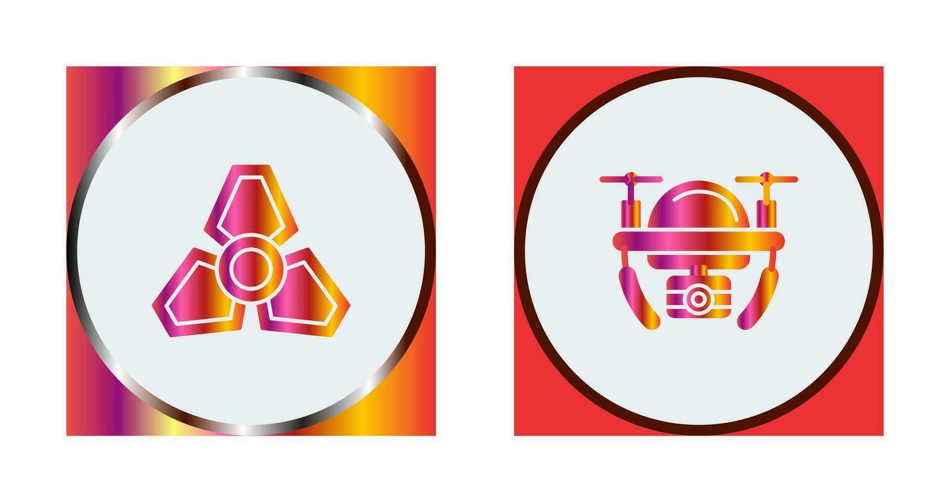 lander and camera drone Icon vector