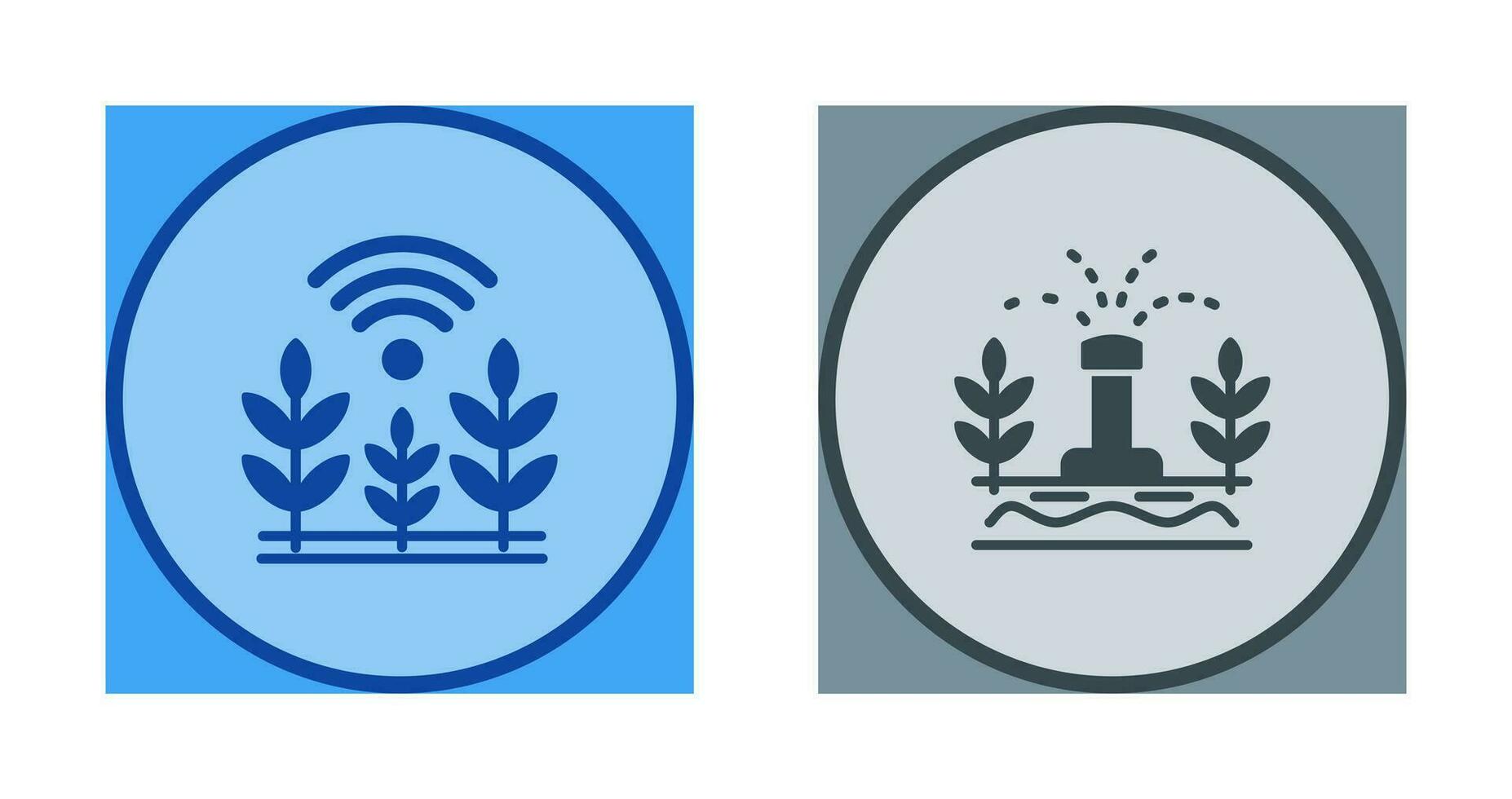 Wheat and Sprinkler Icon vector