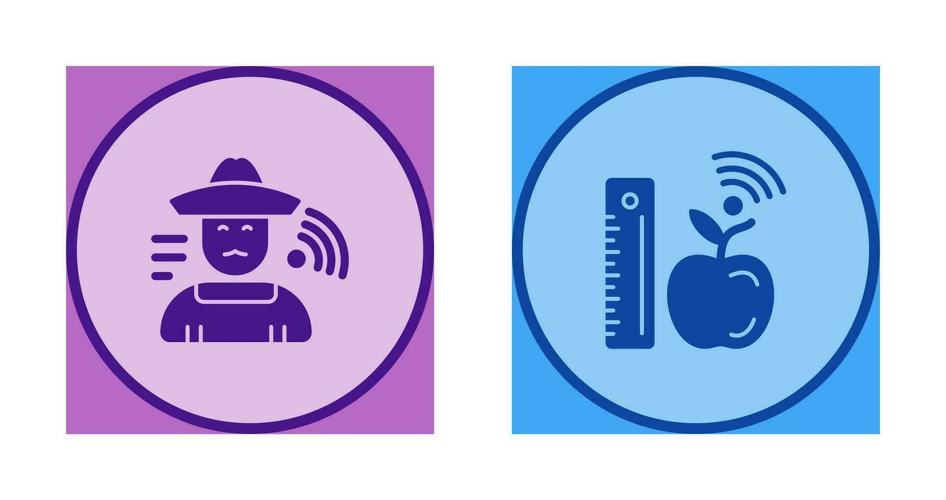 Farmer and Measure and Measure Icon vector