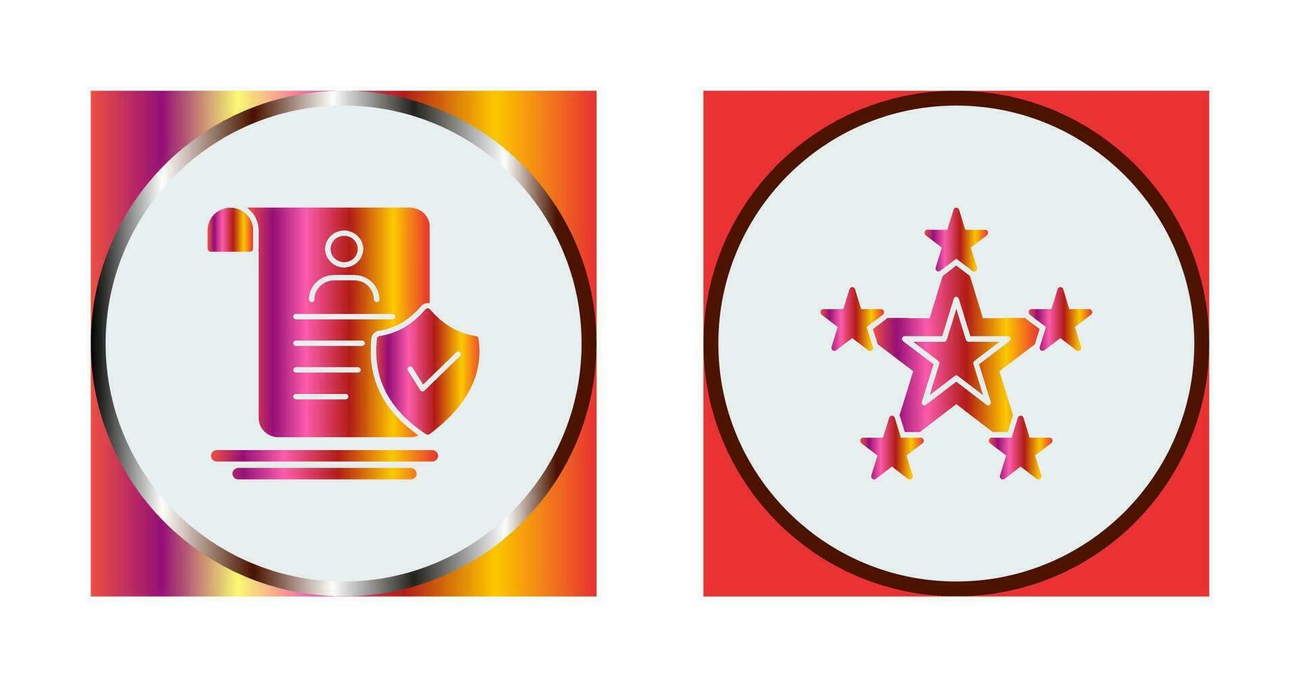 verified and star Icon vector
