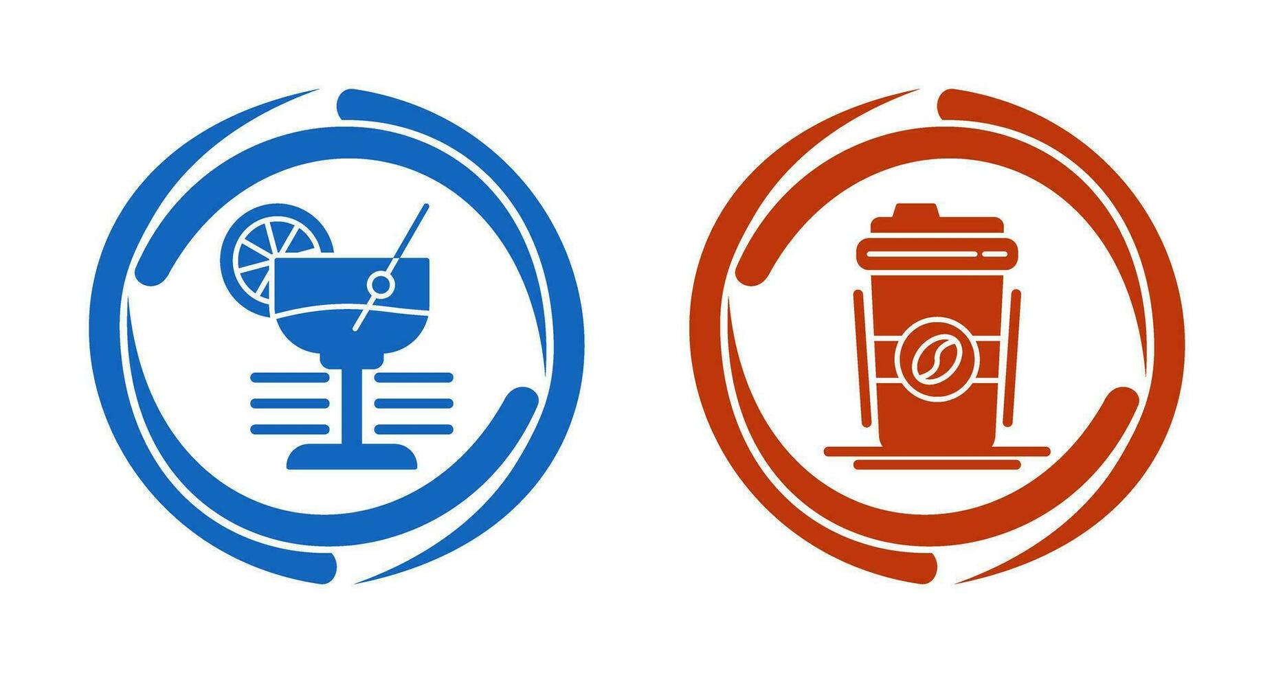 Martini and Coffee Cup Icon vector