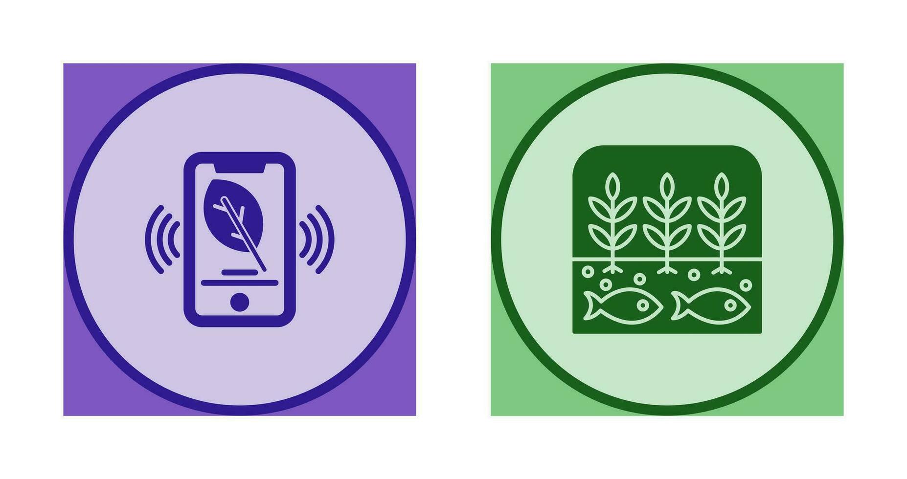 Smart Phone and Hydroponic Icon vector