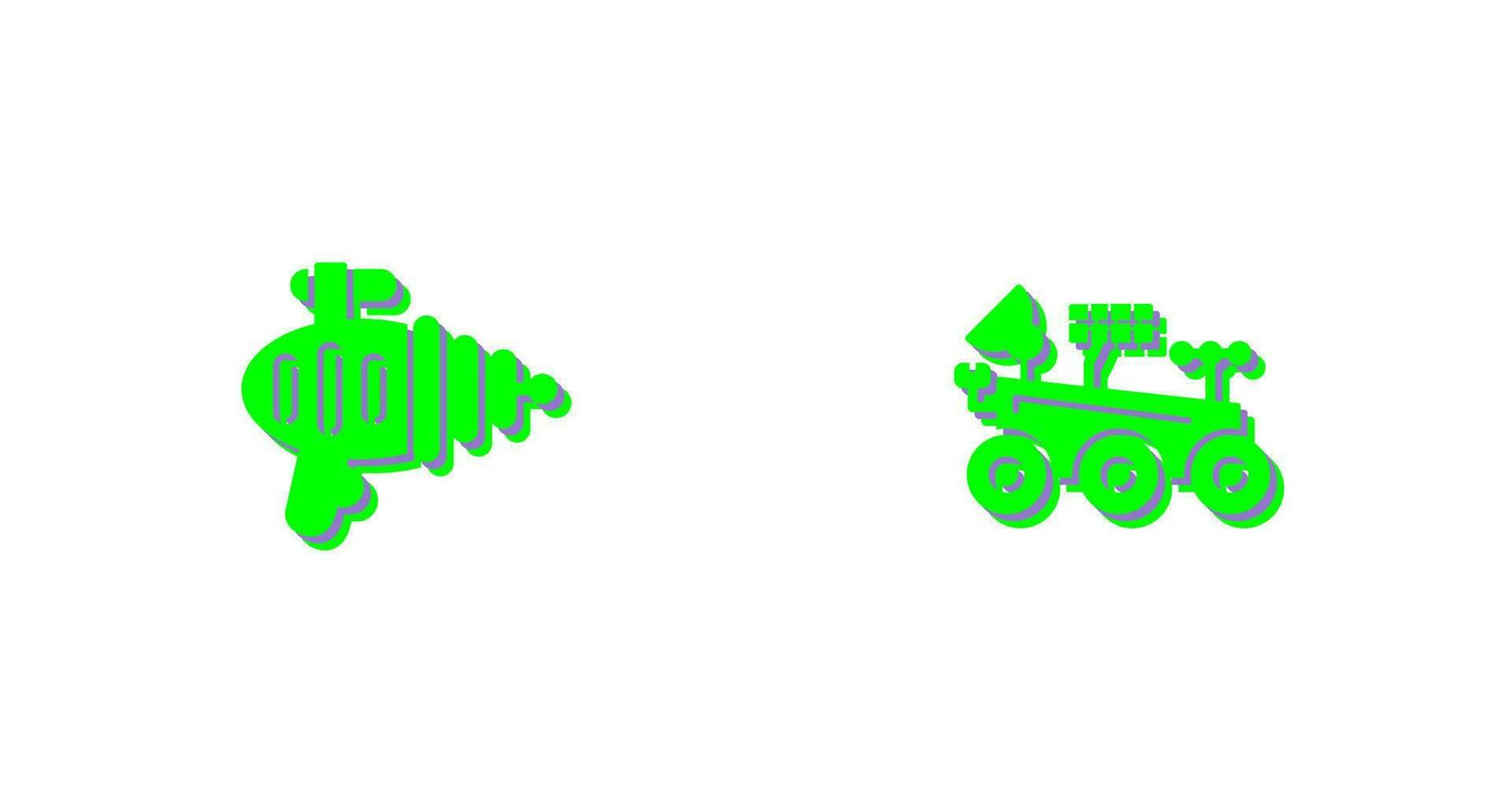 laser gun mars rover Icon vector