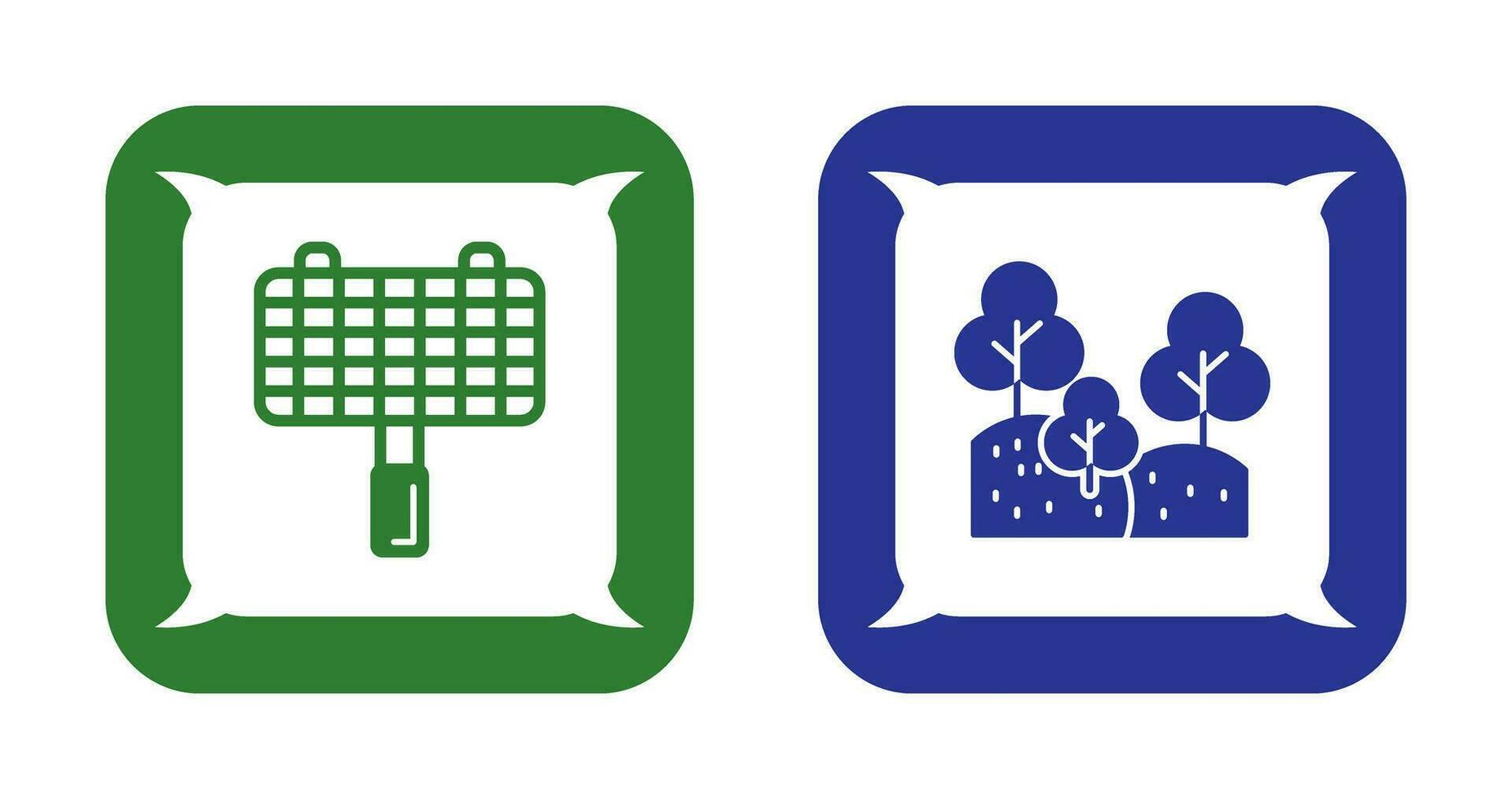 Grill and Forest Icon vector