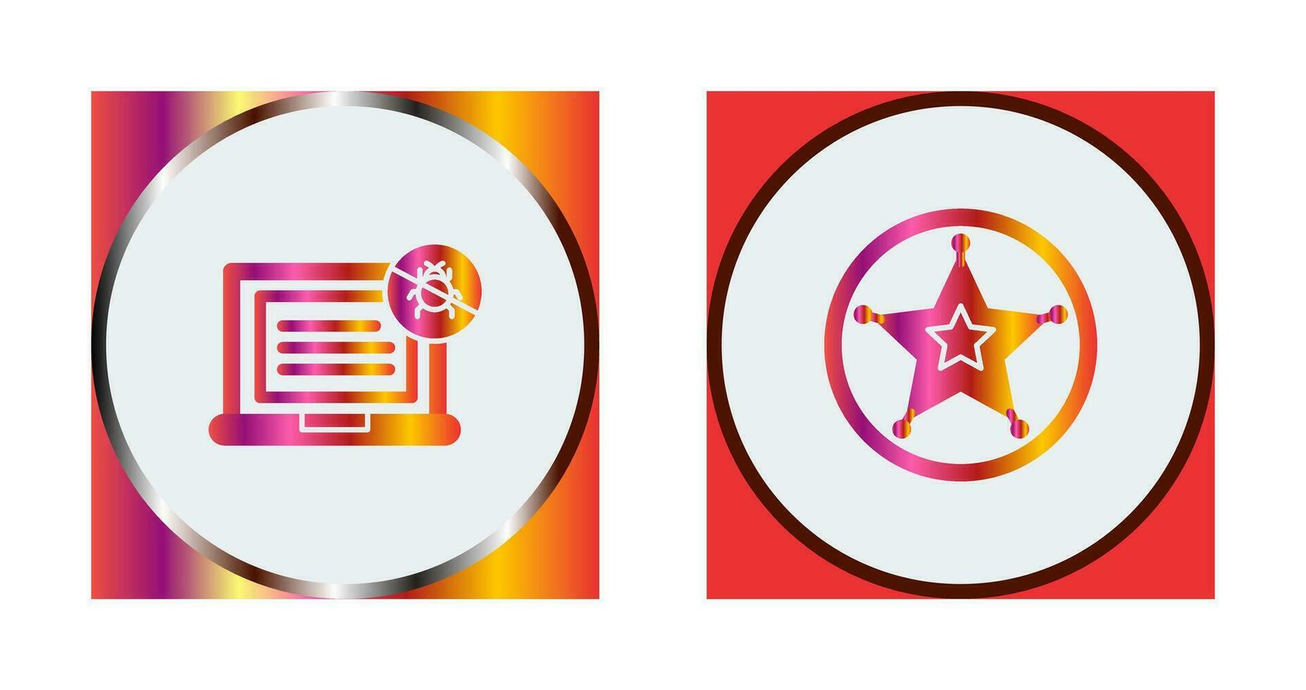 Antivirus and Sheriff Icon vector