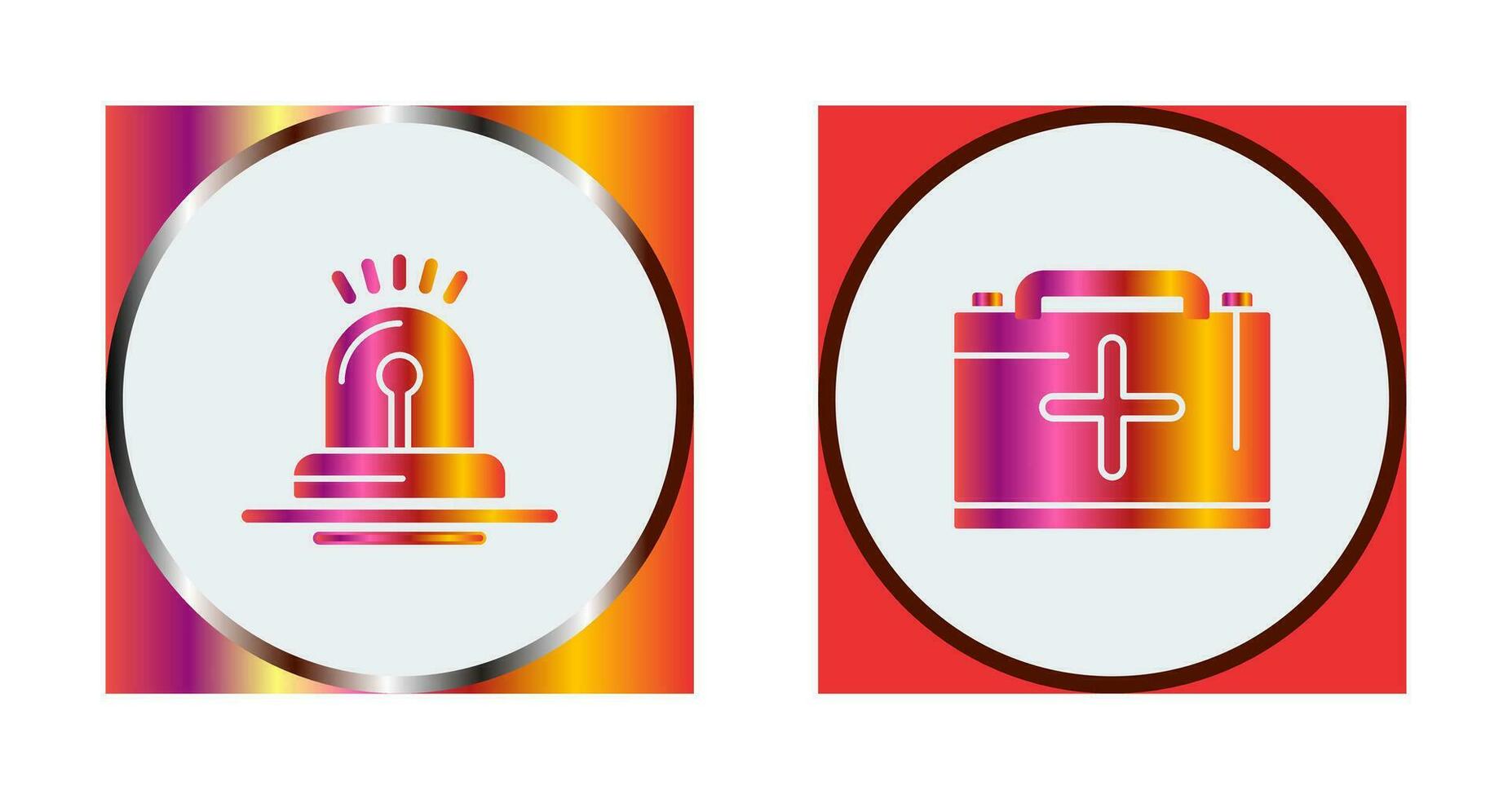 Siren and First Aid, Icon vector