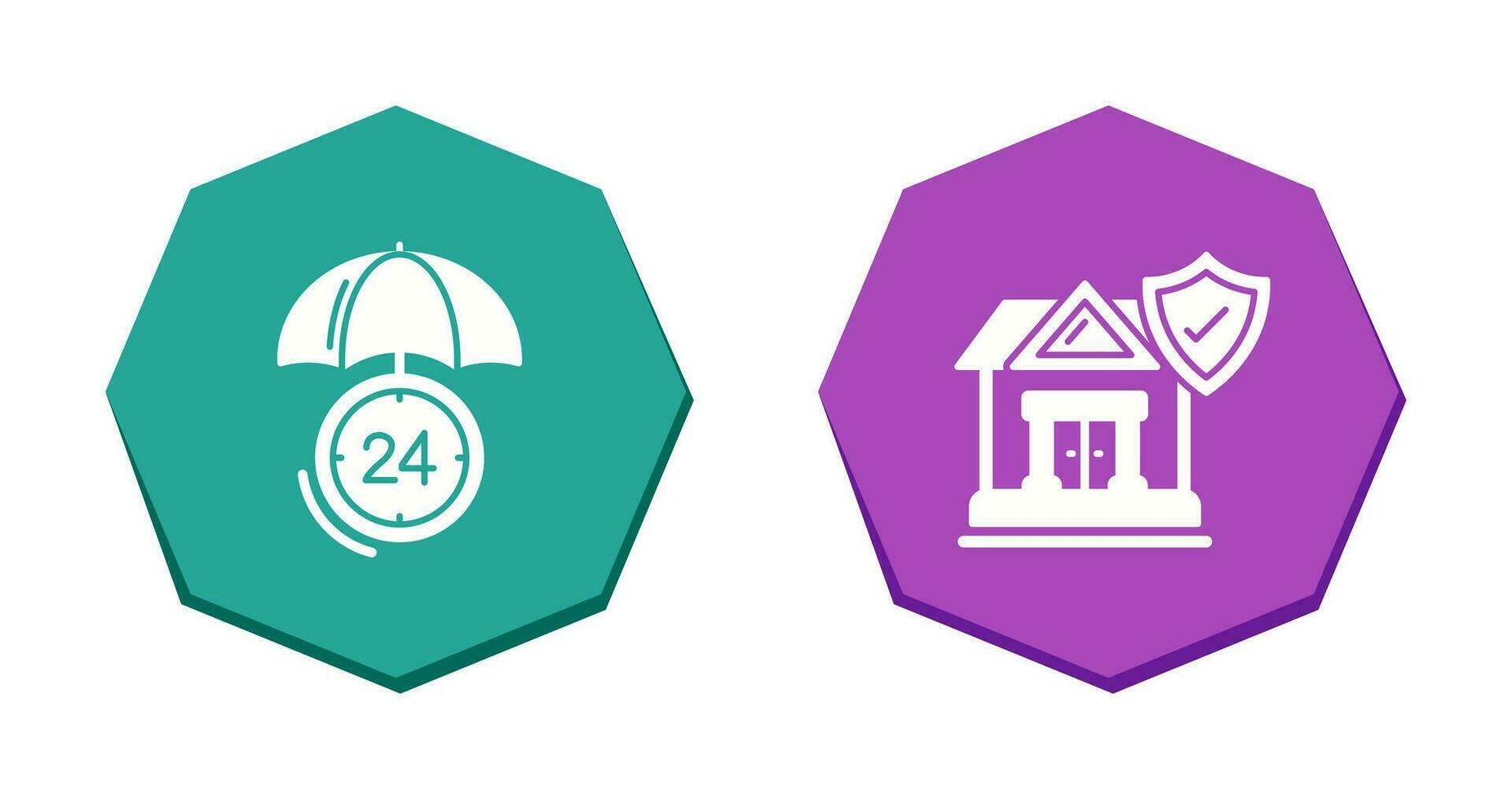 Protection and House  Icon vector