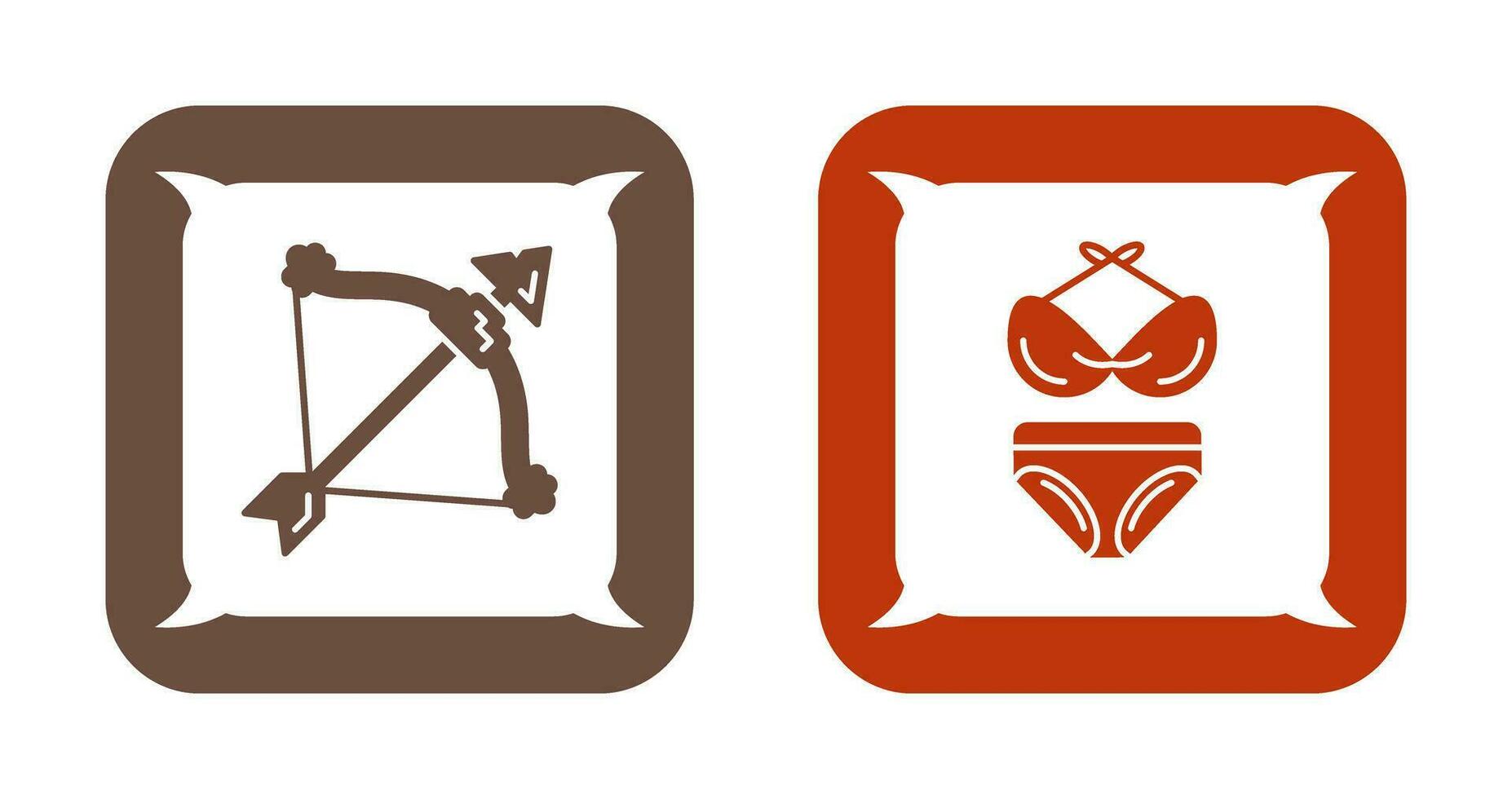 Crossbow and Bikini Icon vector