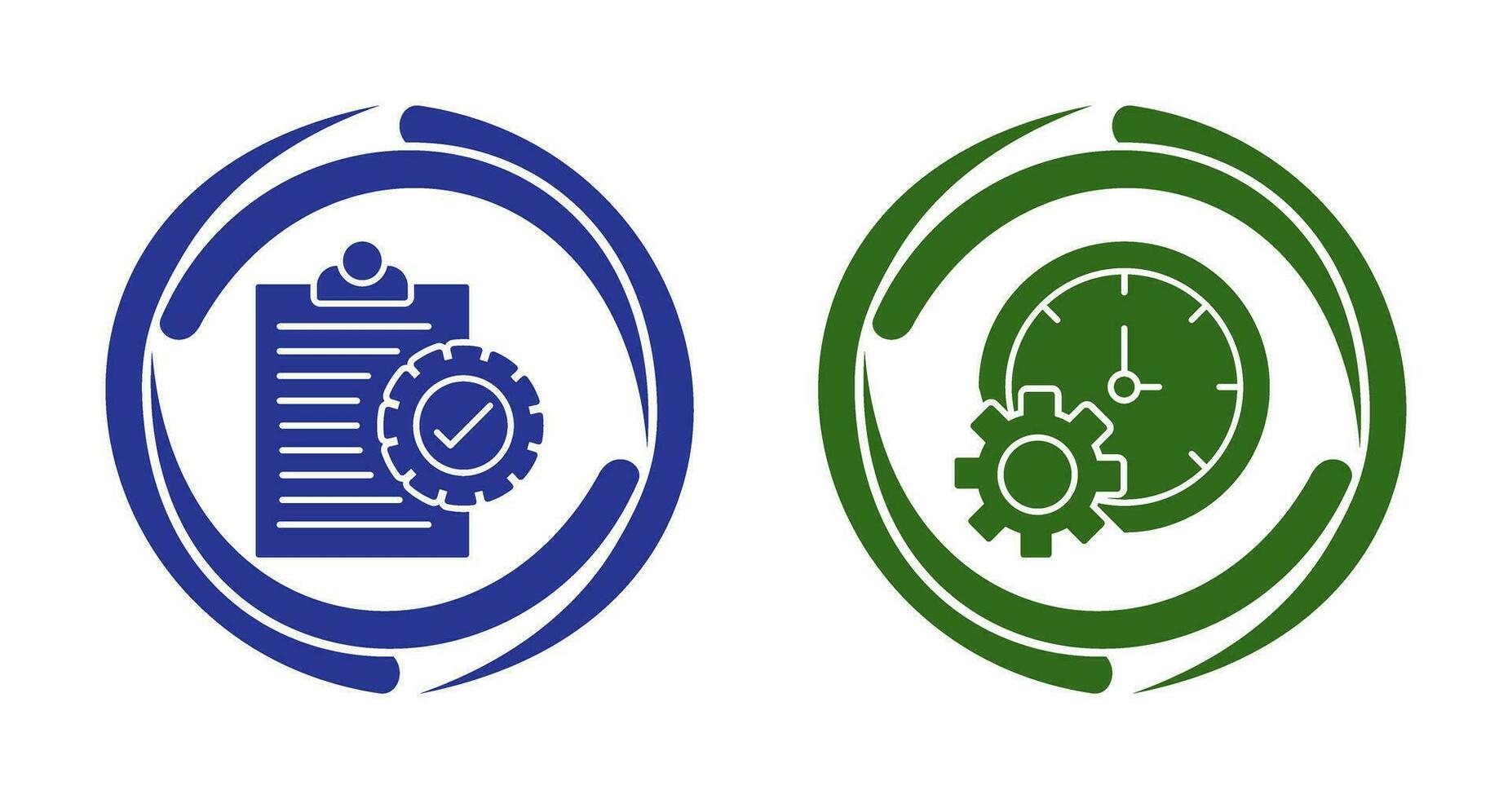 Check List and Time Setting Icon vector