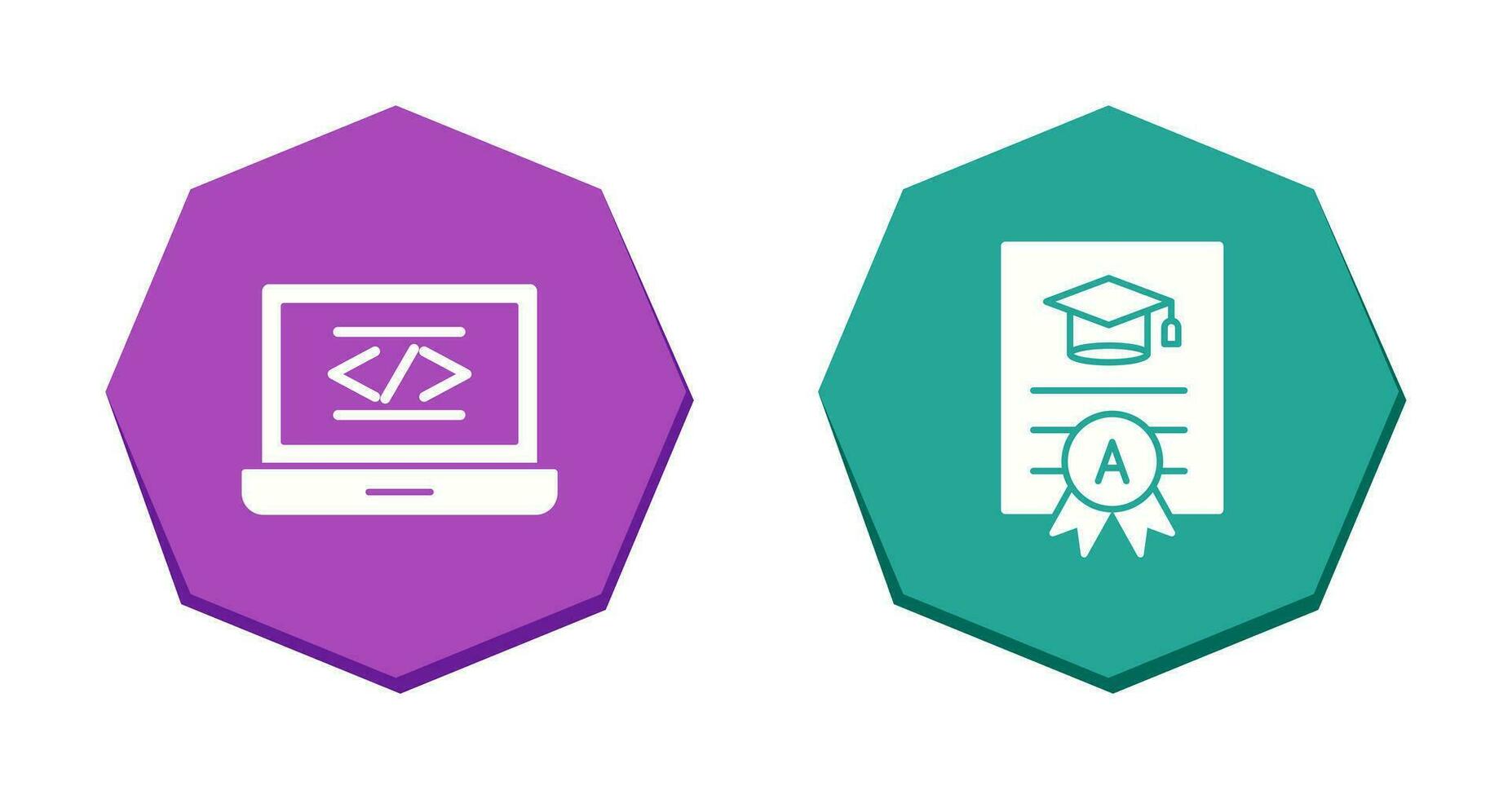 Coding and Report Card Icon vector