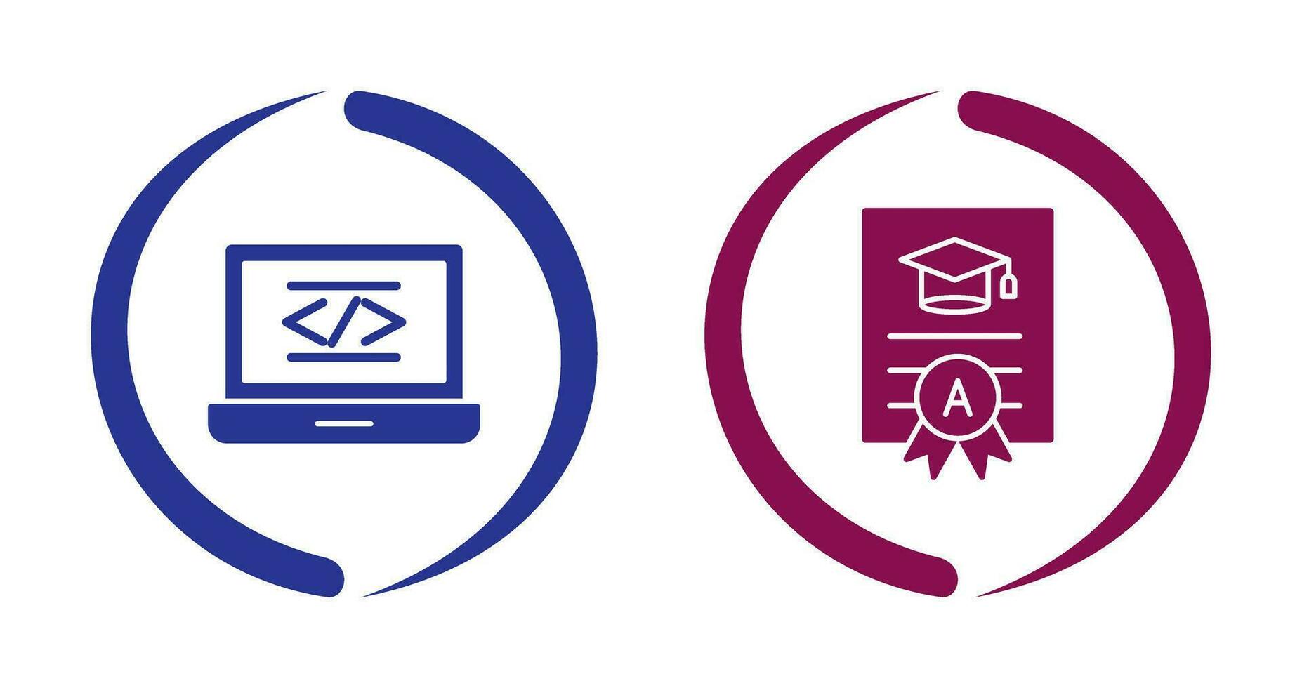 Coding and Report Card Icon vector