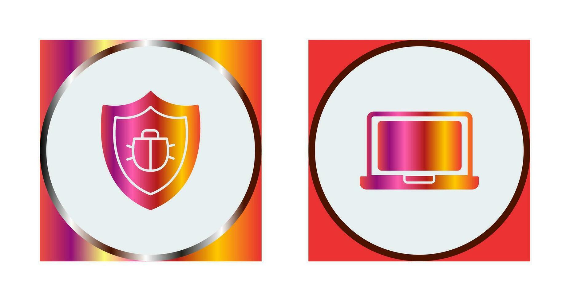 Antivirus and Laptop Icon vector