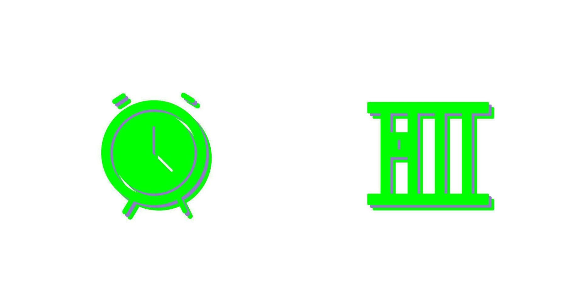 Alarm Clock and Jail Icon vector