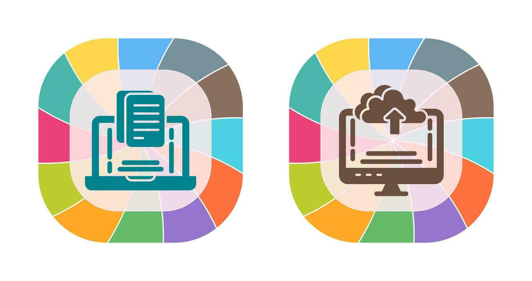 Document and Upload Icon vector