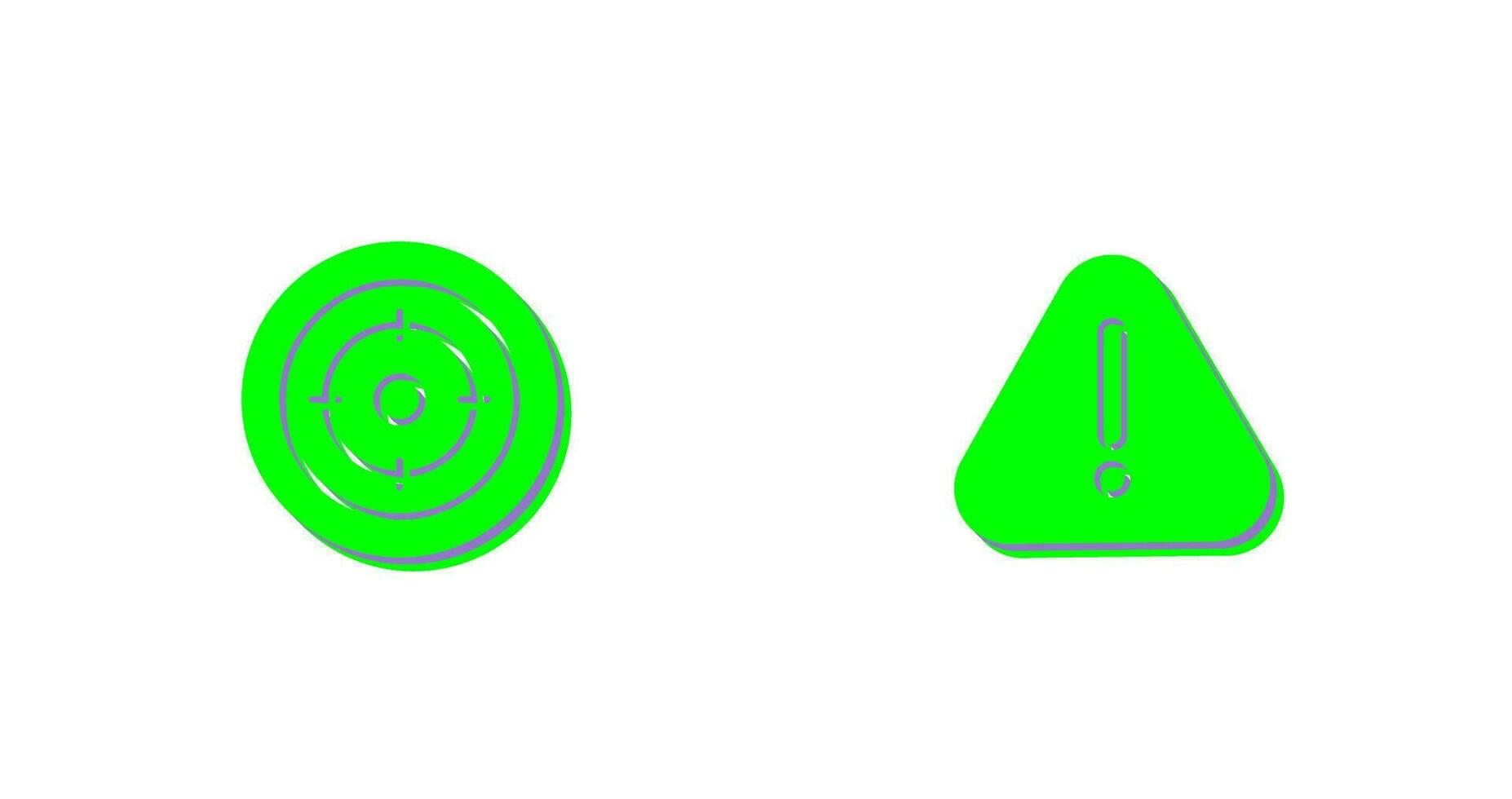 Target and Warning Icon vector