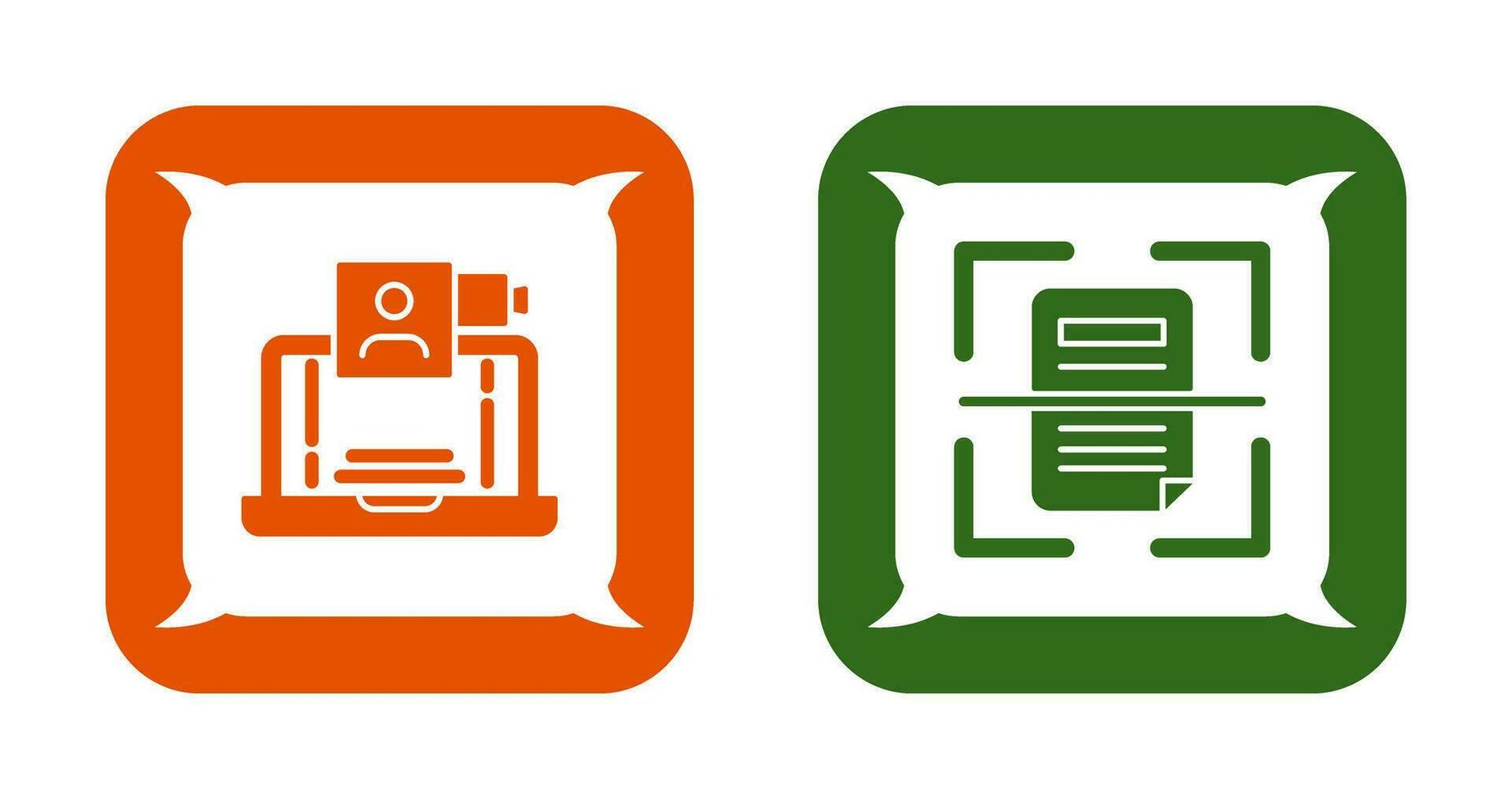 Video Call and Scan Icon vector