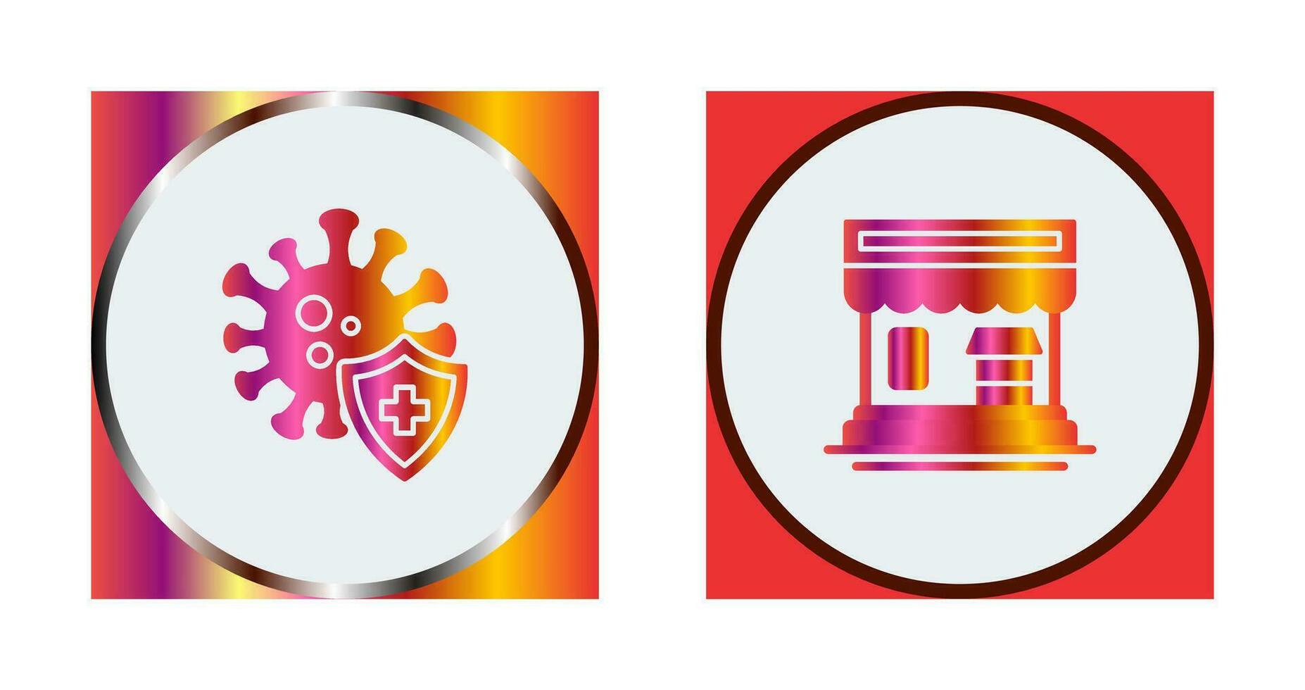 Medical Protection and shop Icon vector