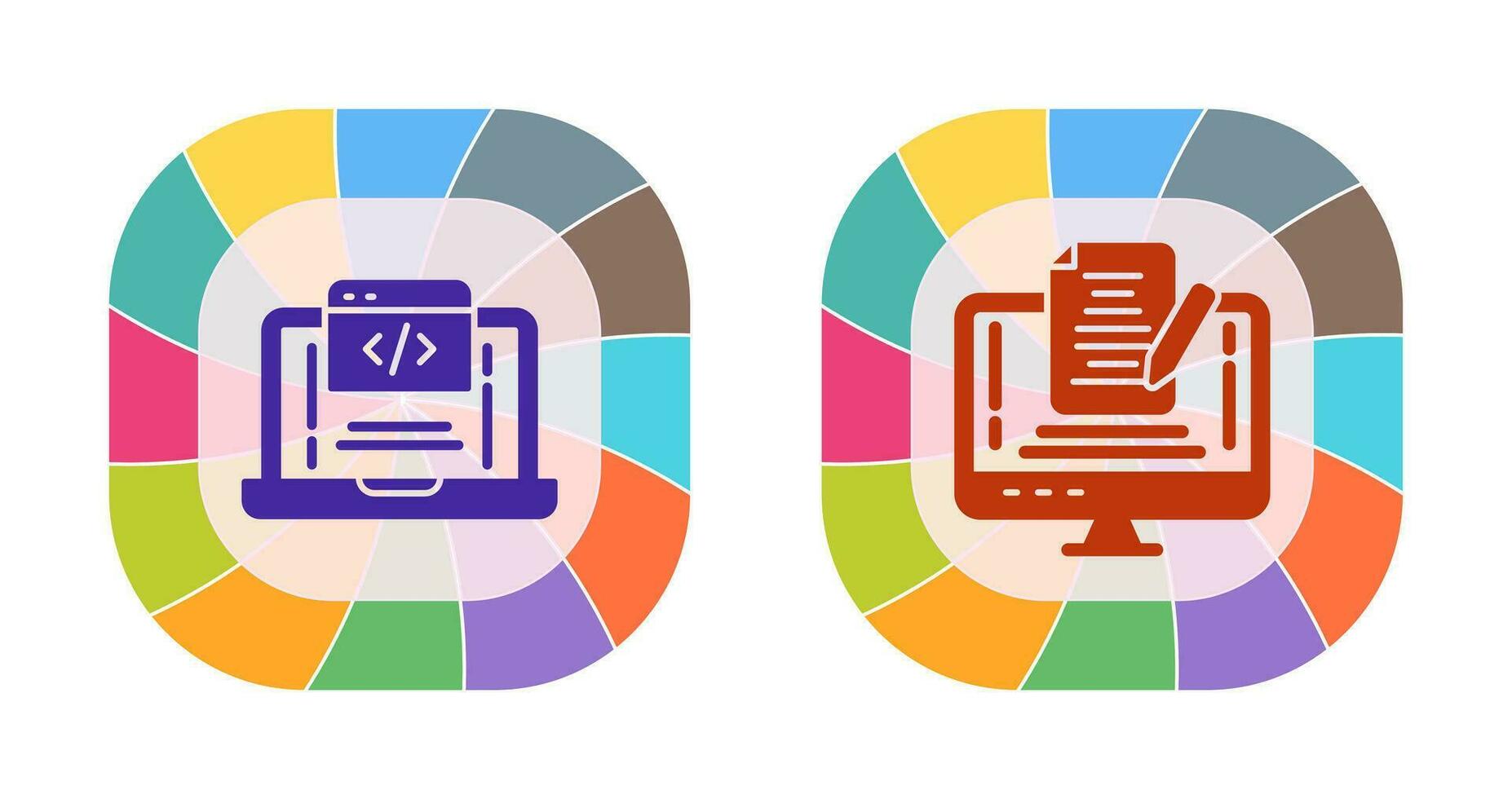 Coding and Note Icon vector