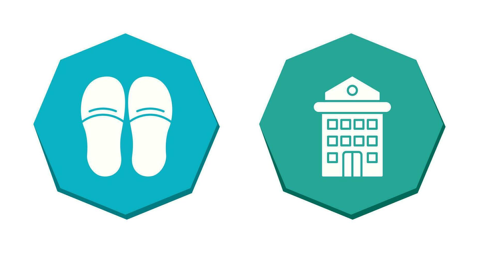 Slippers and Hotel Icon vector