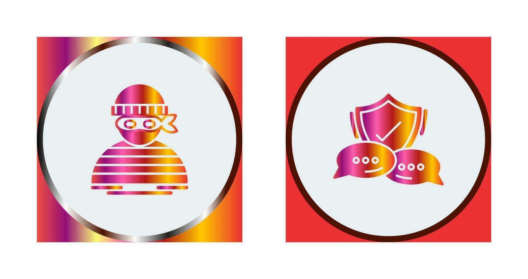 Thief and Contact Icon vector