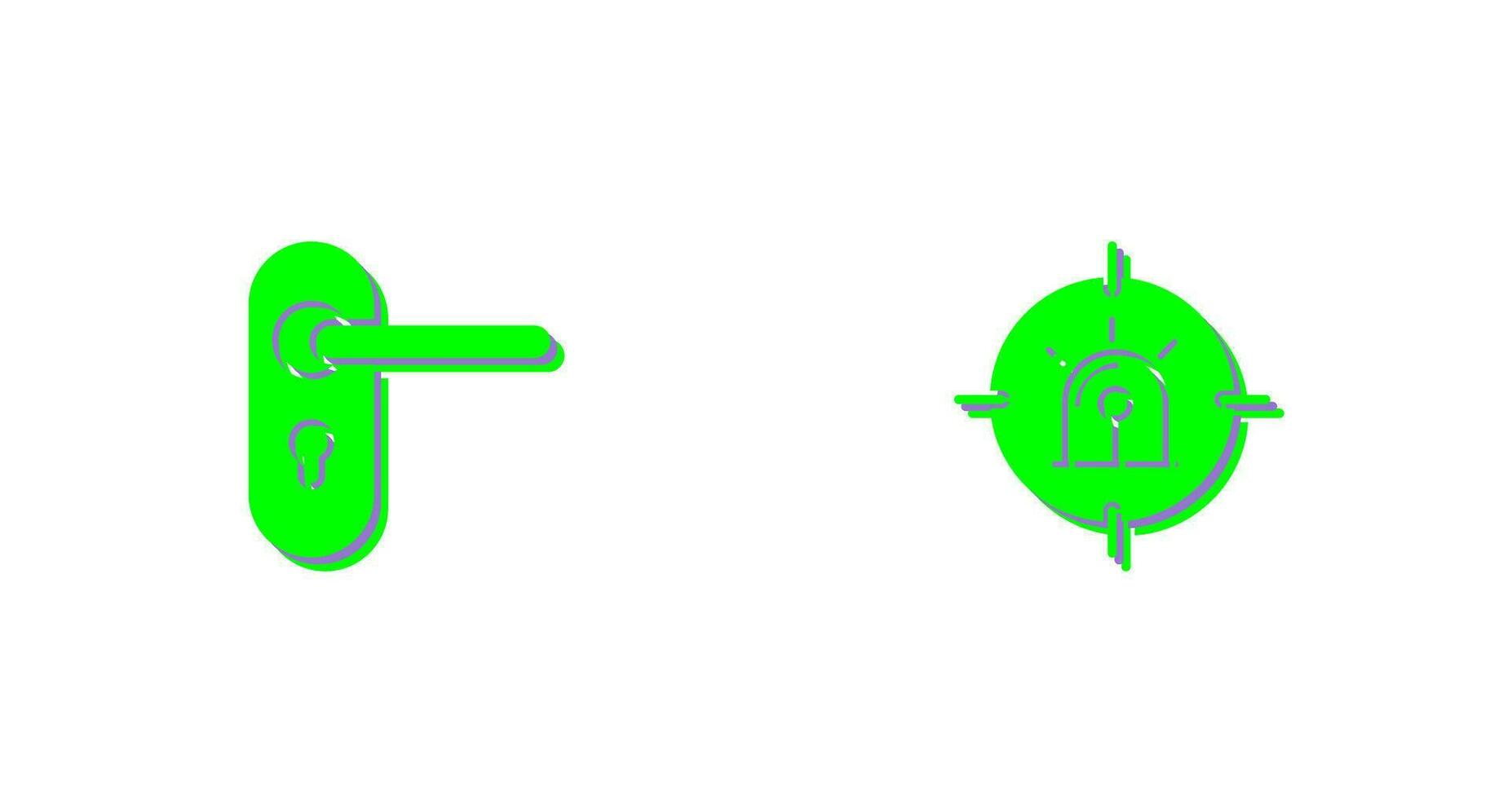 Alert and Door Lock Icon vector