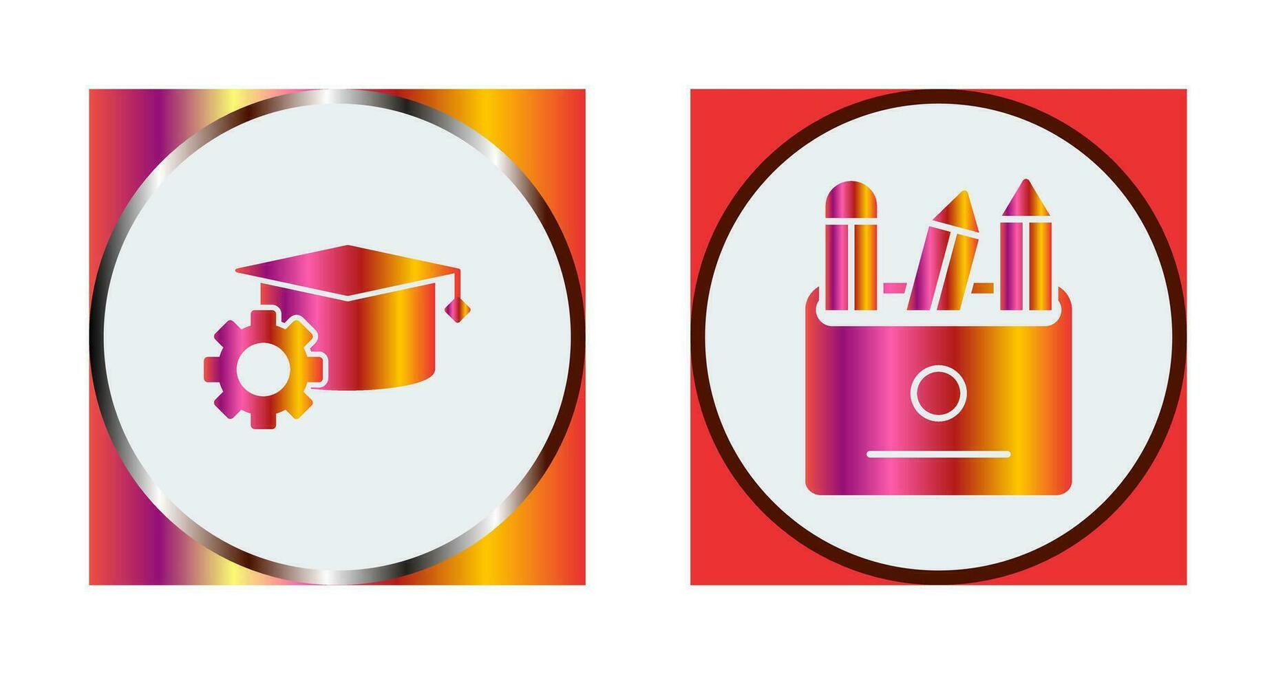 Bachelor and Pencils Icon vector