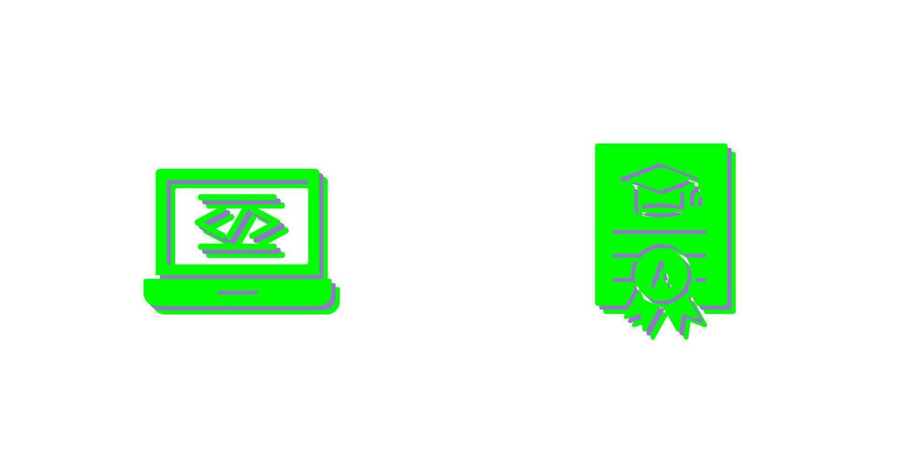 Coding and Report Card Icon vector