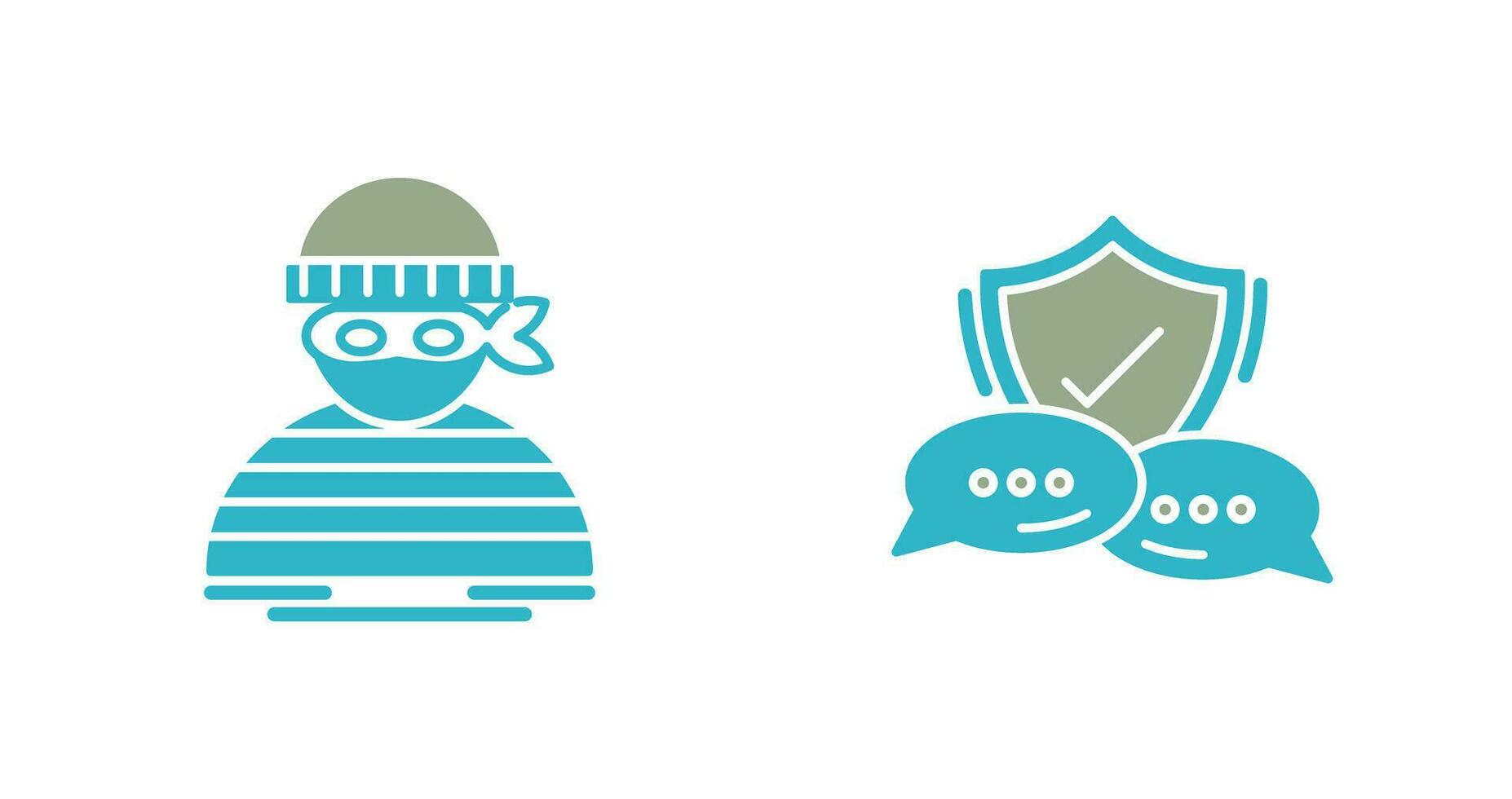 Thief and Contact Icon vector