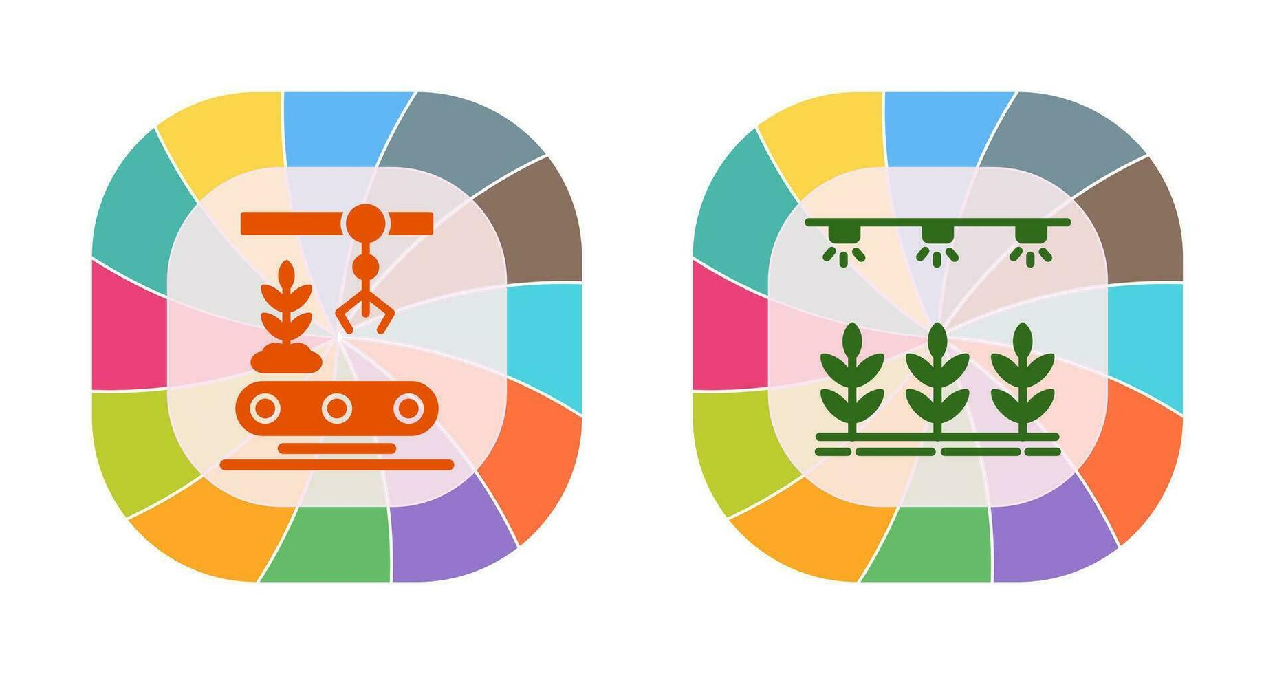 Conveyor and Irrigation  Icon vector