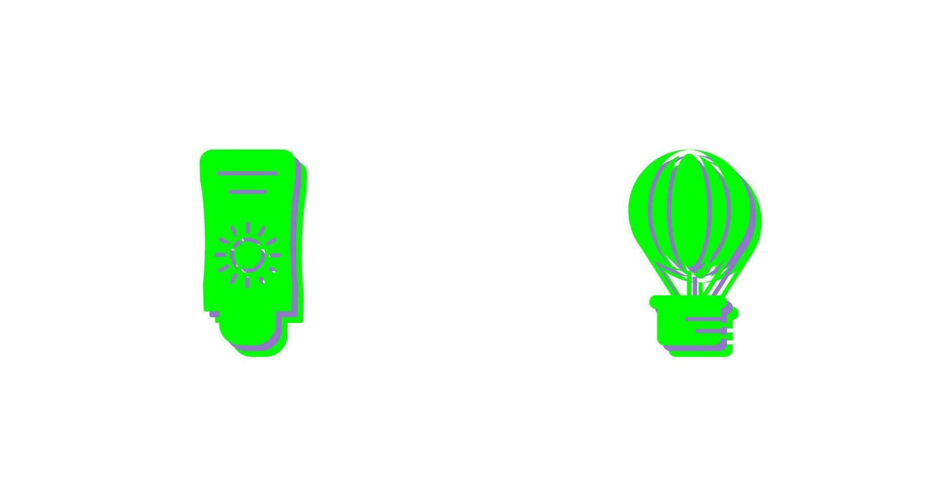 Sun Cream and Hot Air Balloon Icon vector