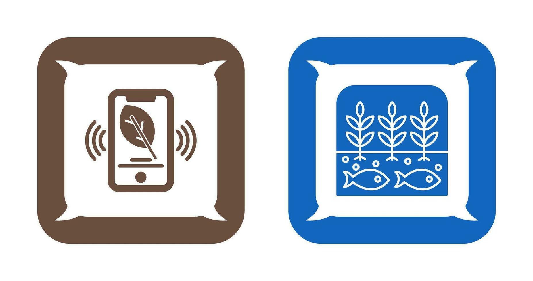 Smart Phone and Hydroponic Icon vector