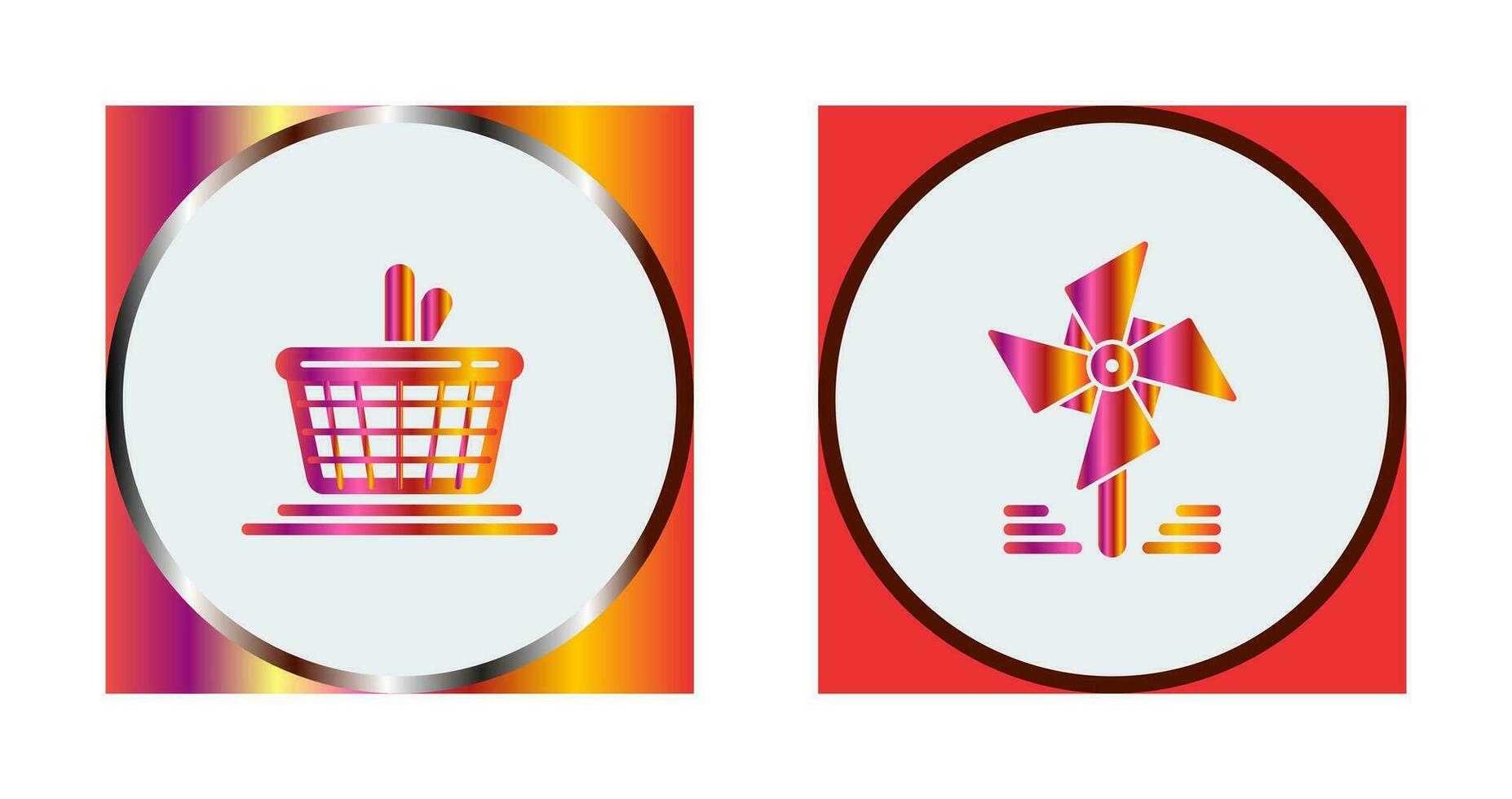 Picnic and Pinwheel Icon vector