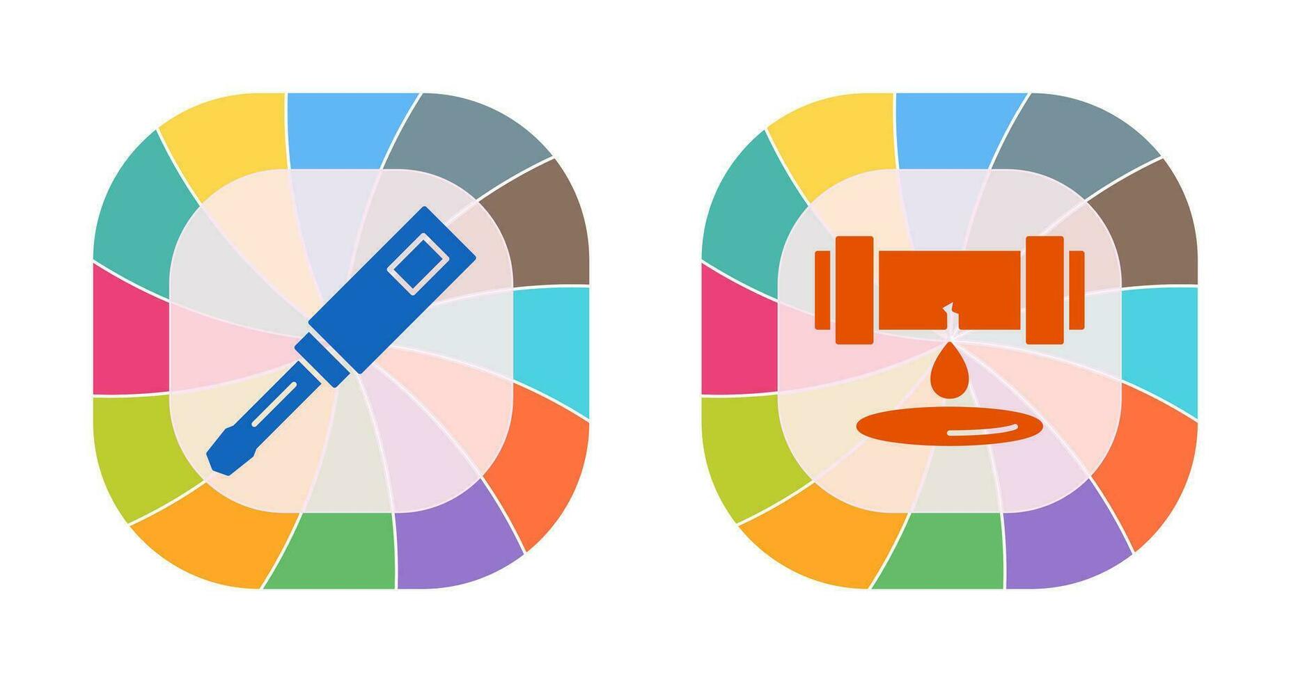 Screwdriver and Leak Icon vector