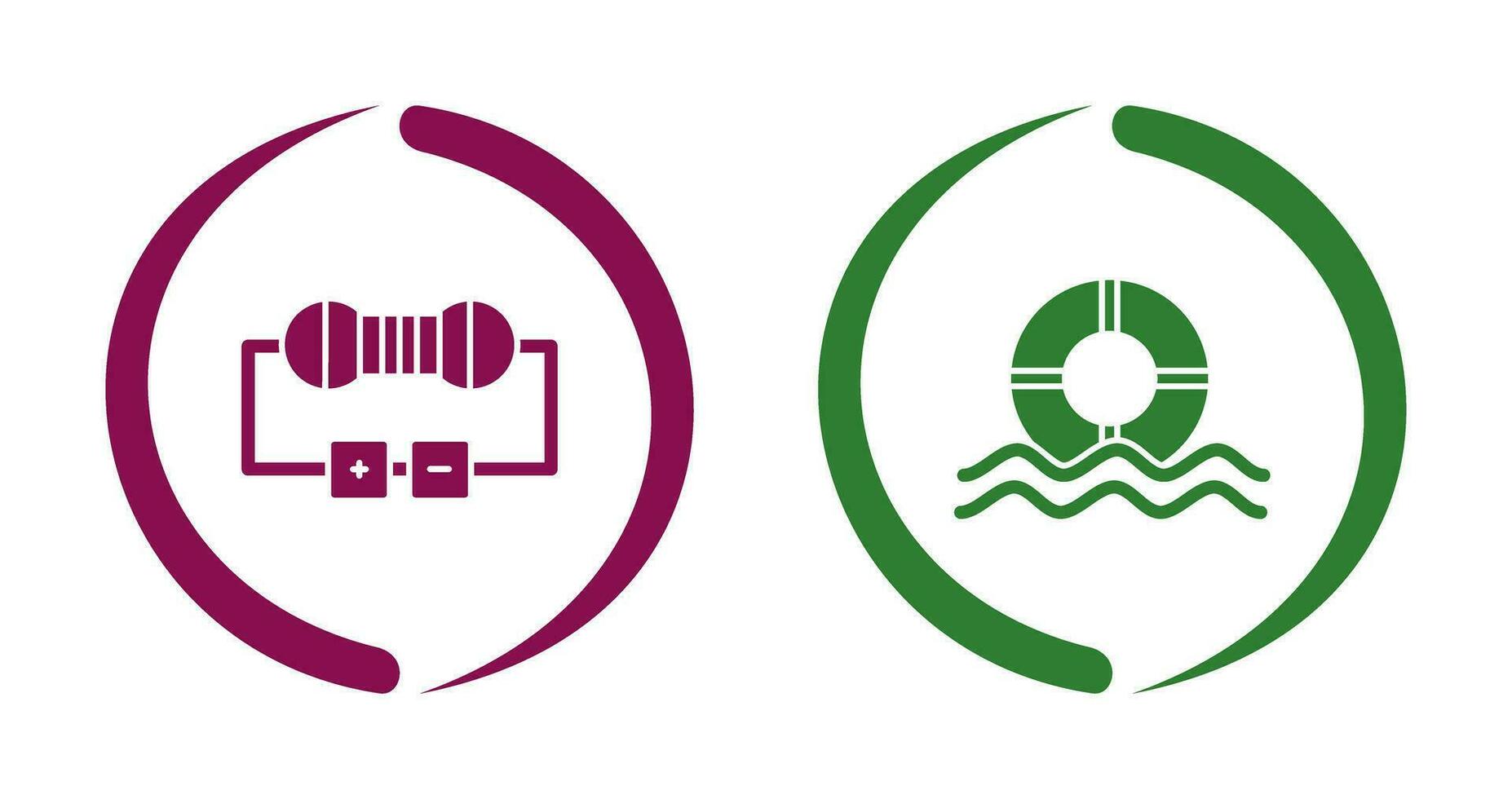 Resistor and  Float Icon vector