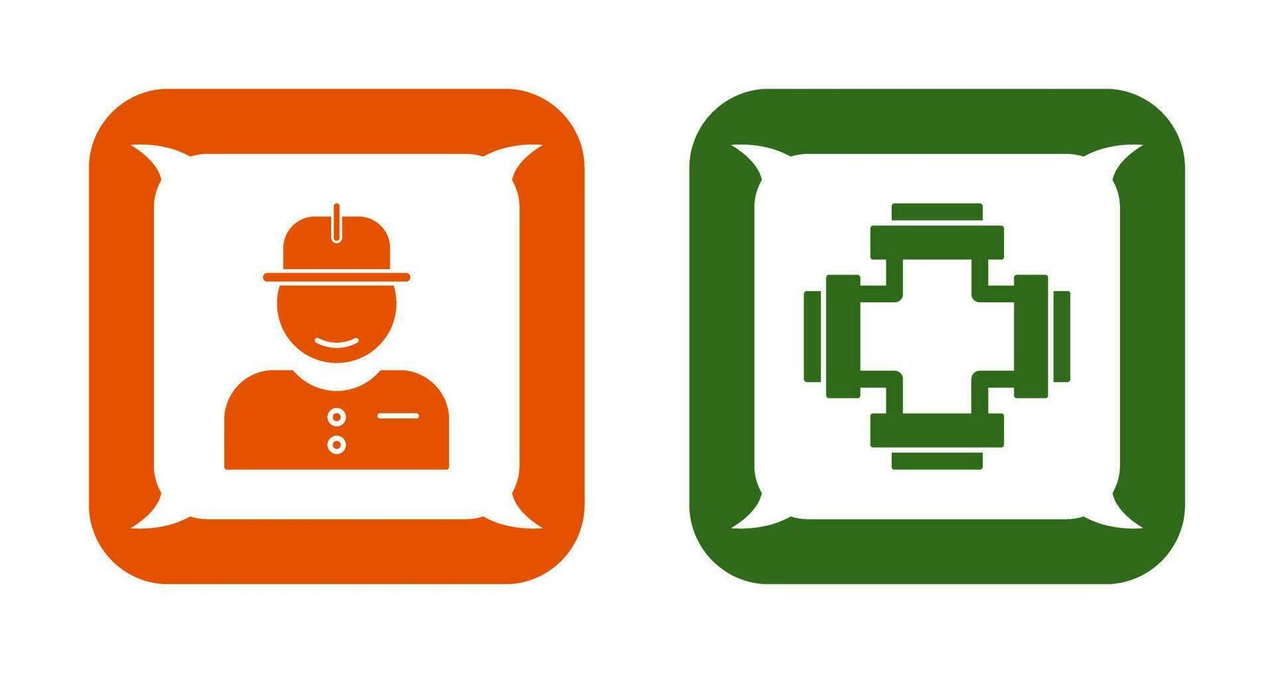 Worker and Plumbing Icon vector