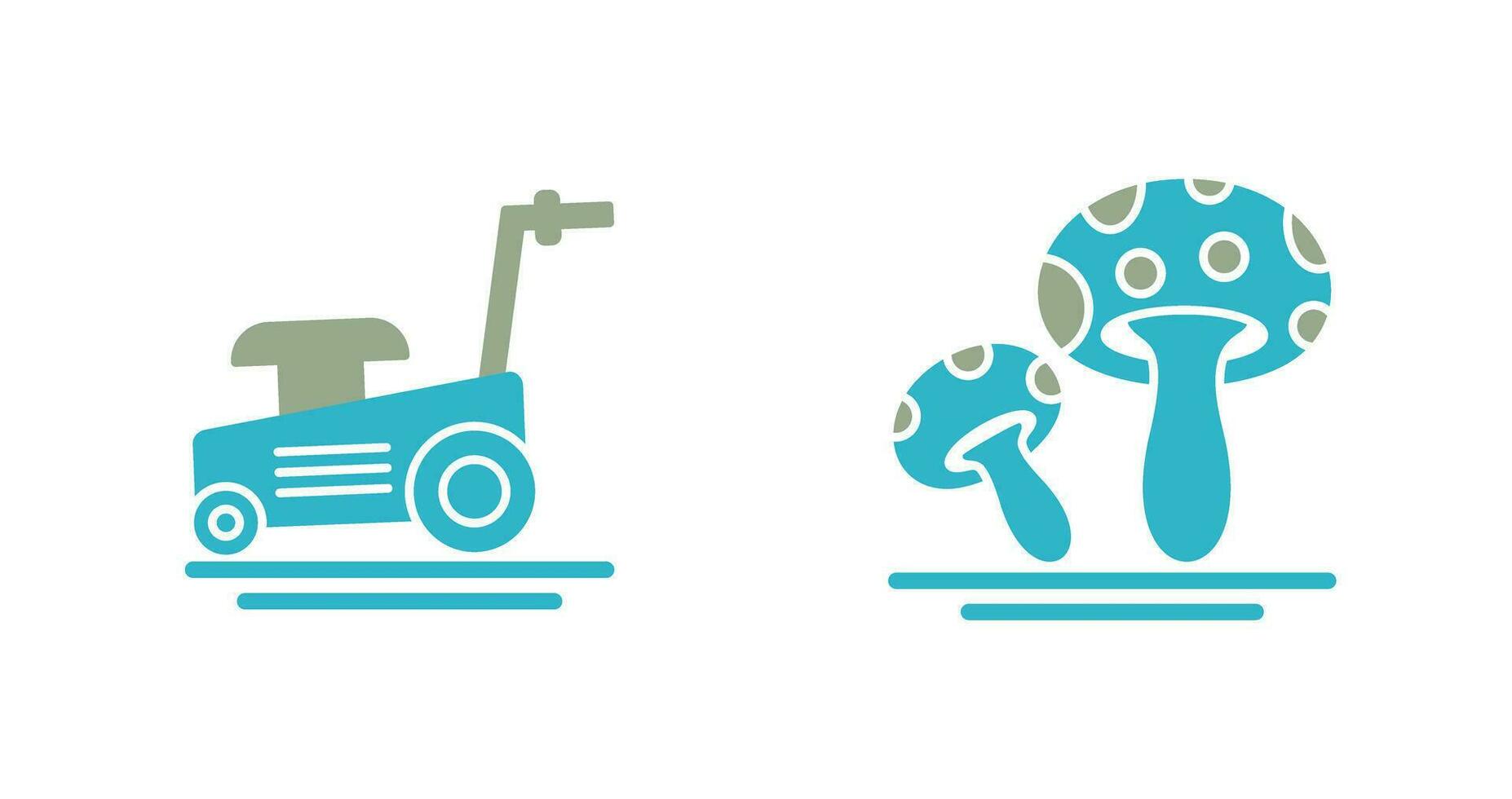Lawn Mower and Mushroom Icon 32896760 Vector Art at Vecteezy