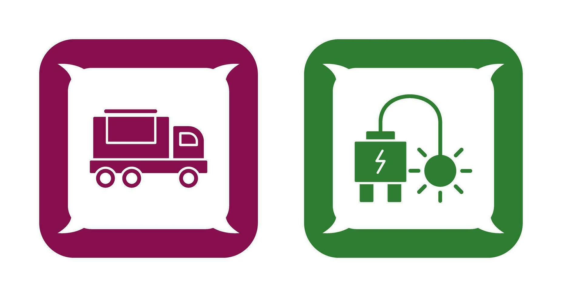 Cargo Truck and Plug Icon vector