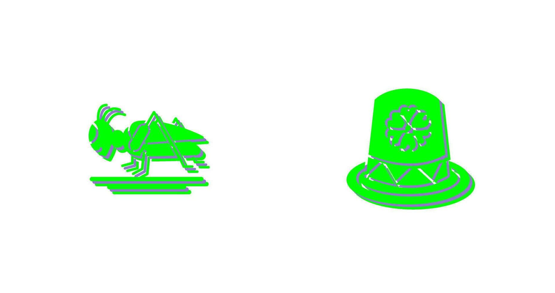 Grasshopper and Hat Icon vector
