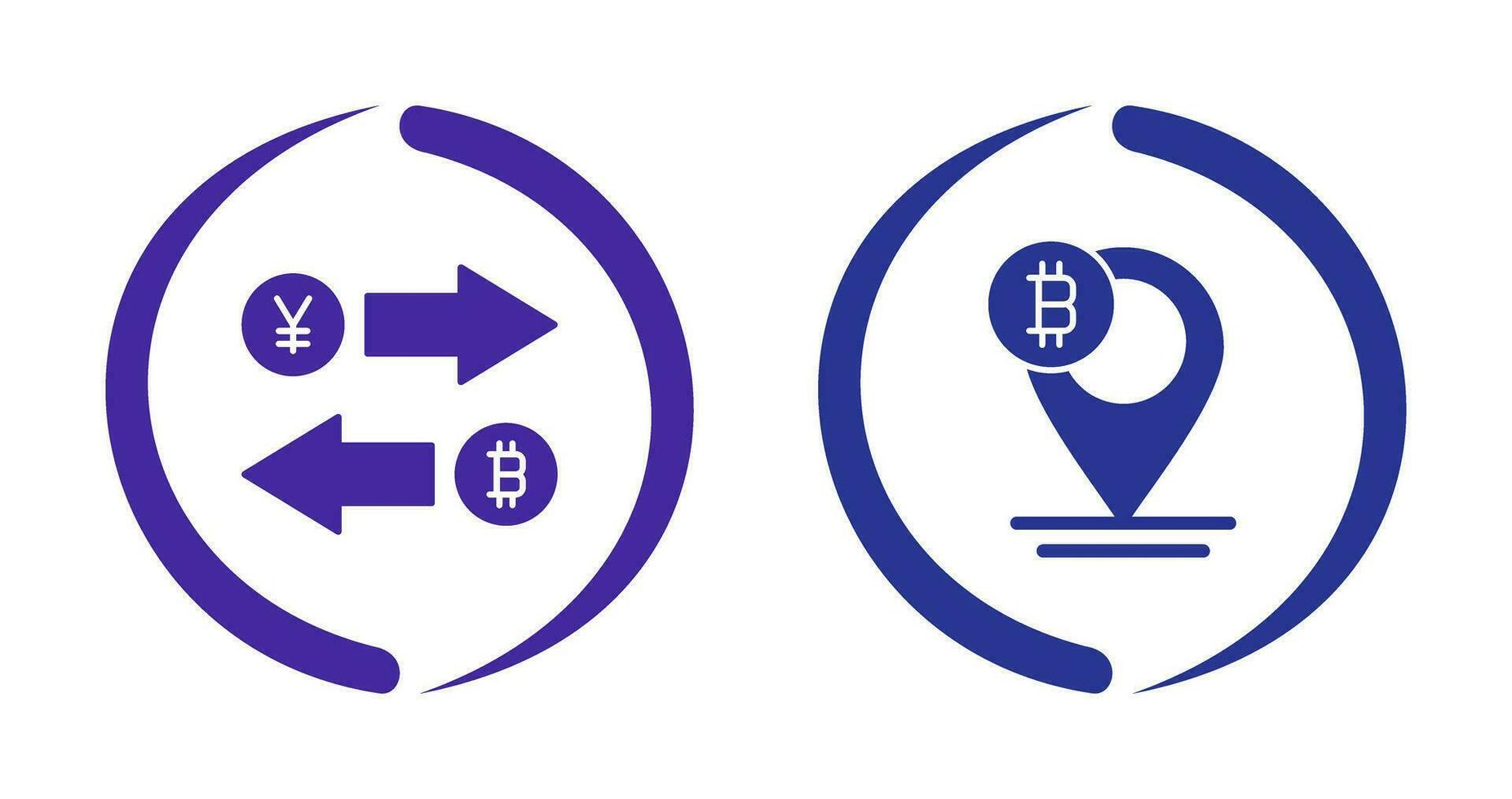 Exchange and Bitcoin Placeholder Icon vector