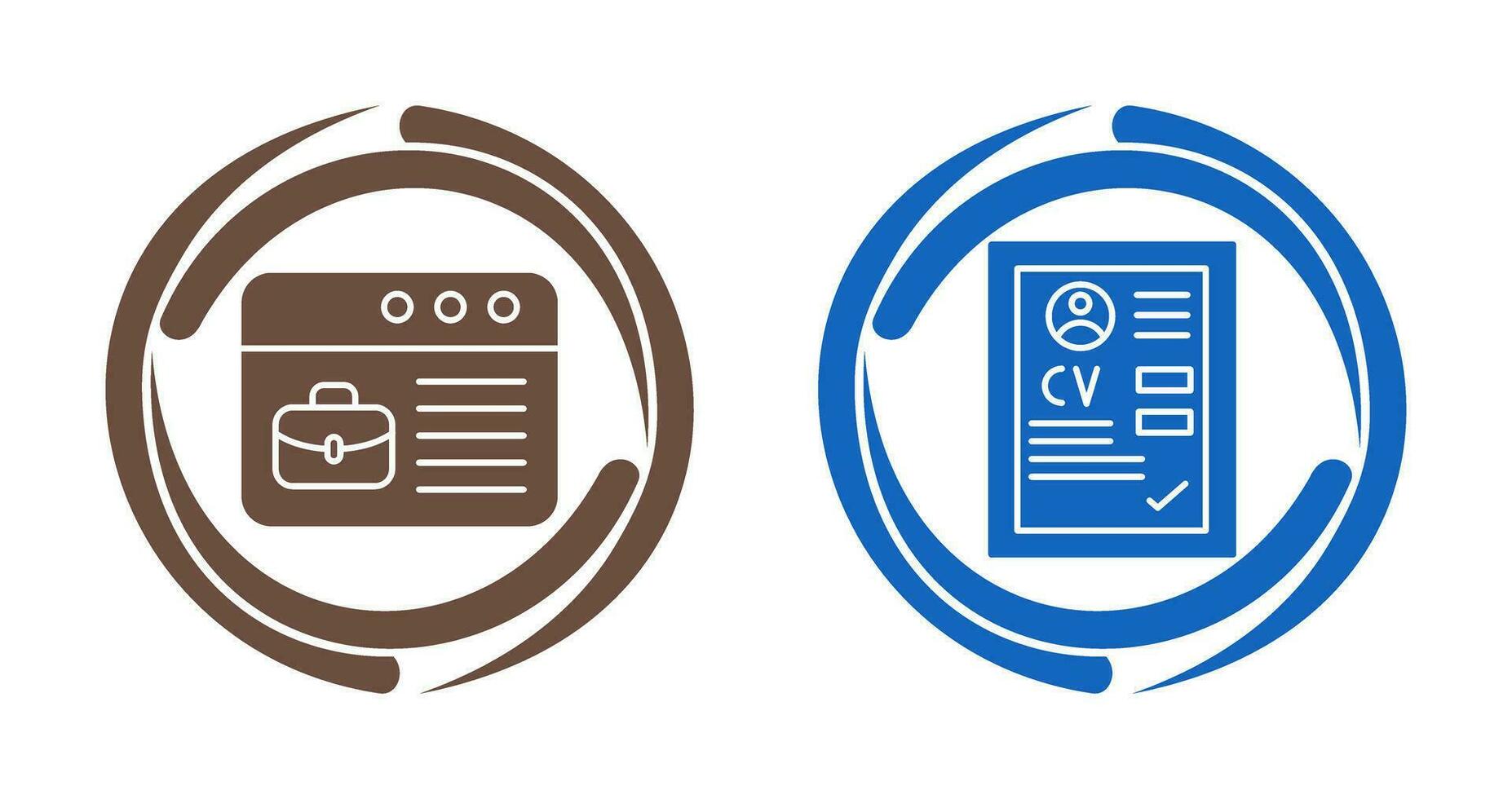 Online Recruitment and CV Icon vector